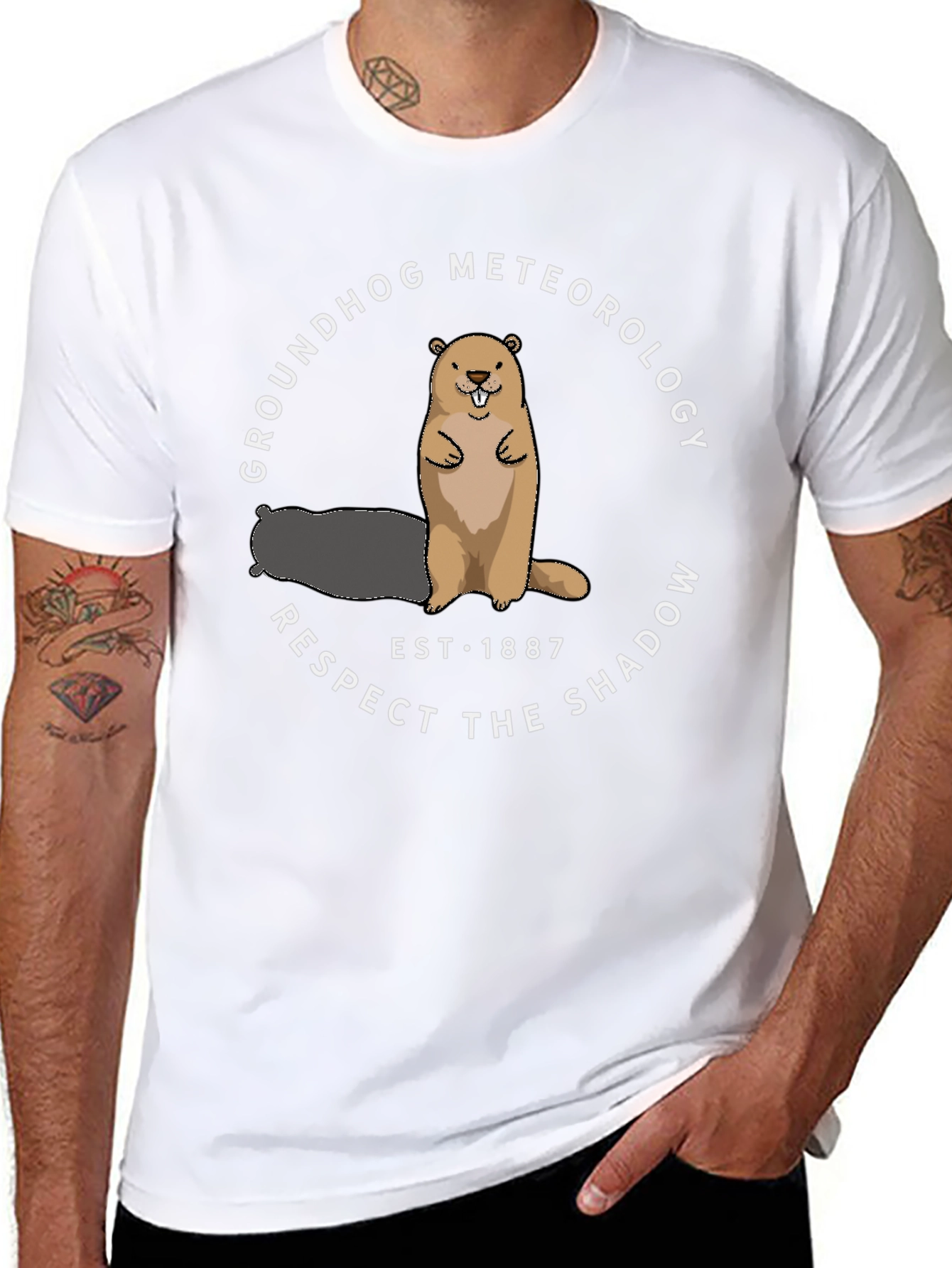Groundhog Meteorology Respect the Shadow Tee