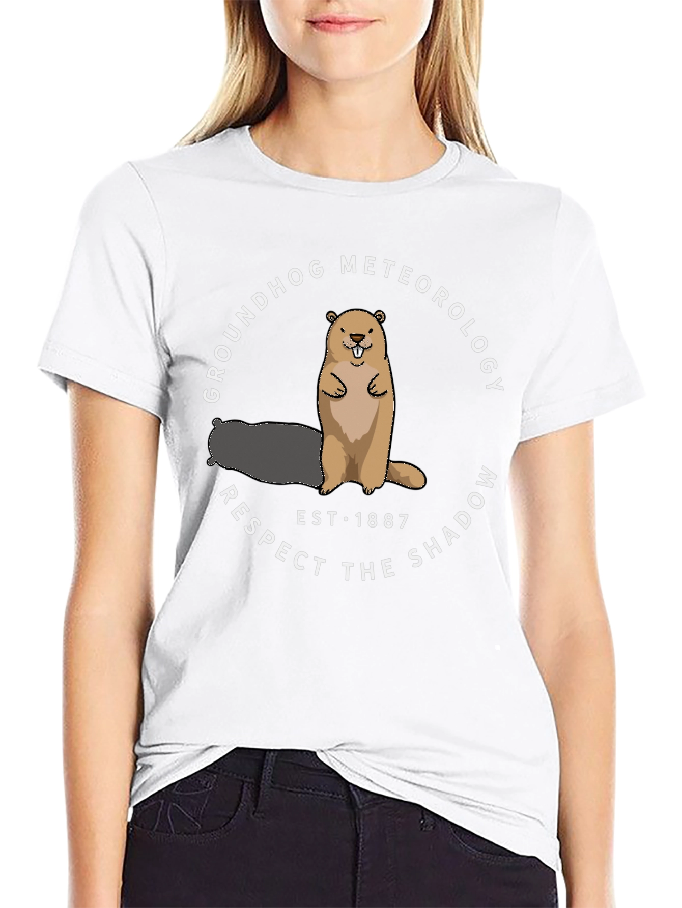 Groundhog Meteorology Respect the Shadow Tee