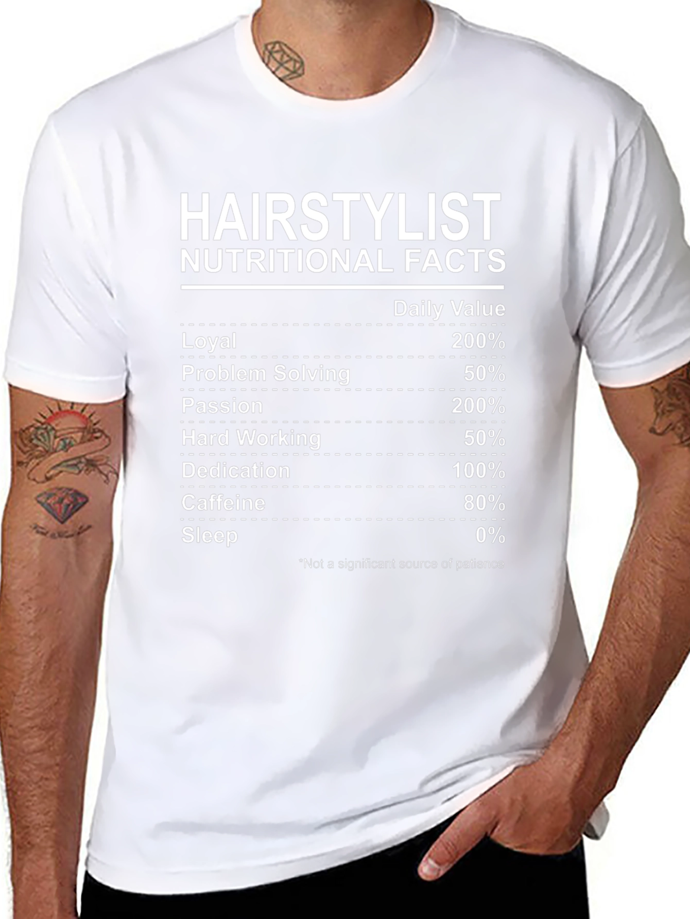 Hairstylist Nutritional Facts Black T-Shirt
