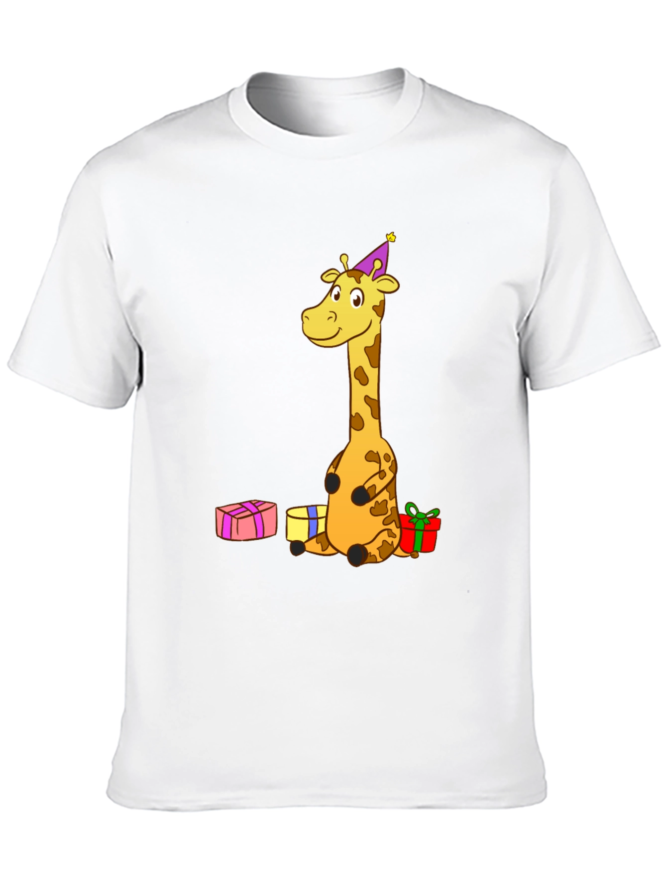 Giraffe Birthday T-Shirt - Fun Cartoon Tee