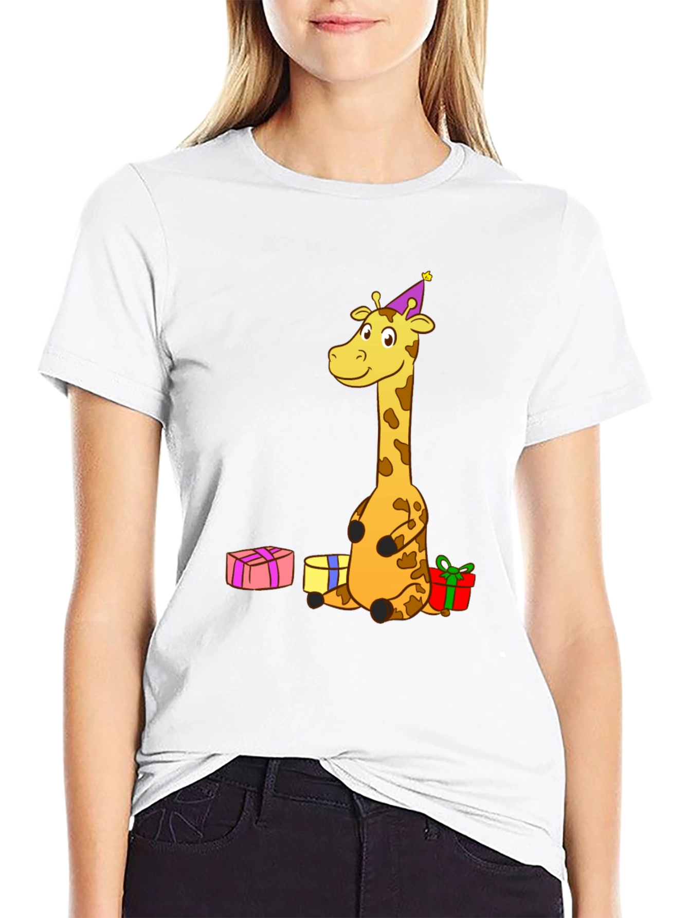 Giraffe Birthday T-Shirt - Fun Cartoon Tee