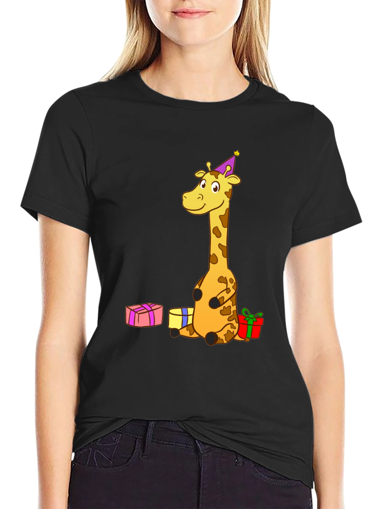 Giraffe Birthday T-Shirt - Fun Cartoon Tee