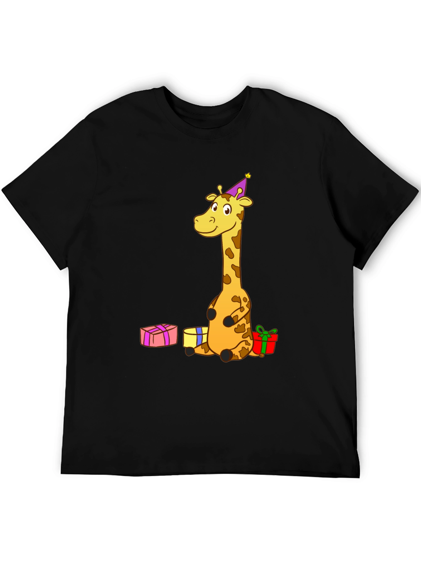 Giraffe Birthday T-Shirt - Fun Cartoon Tee