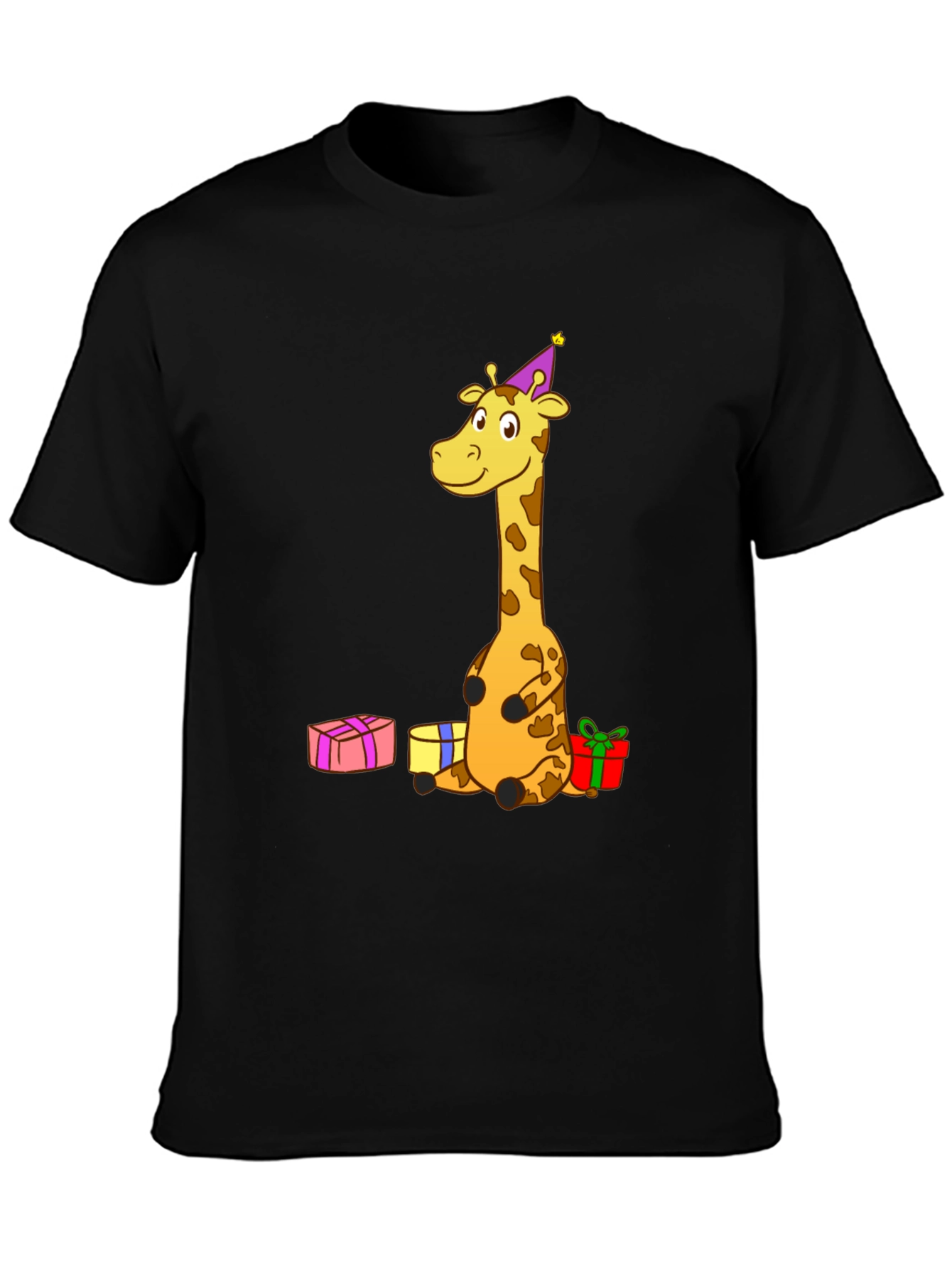 Giraffe Birthday T-Shirt - Fun Cartoon Tee