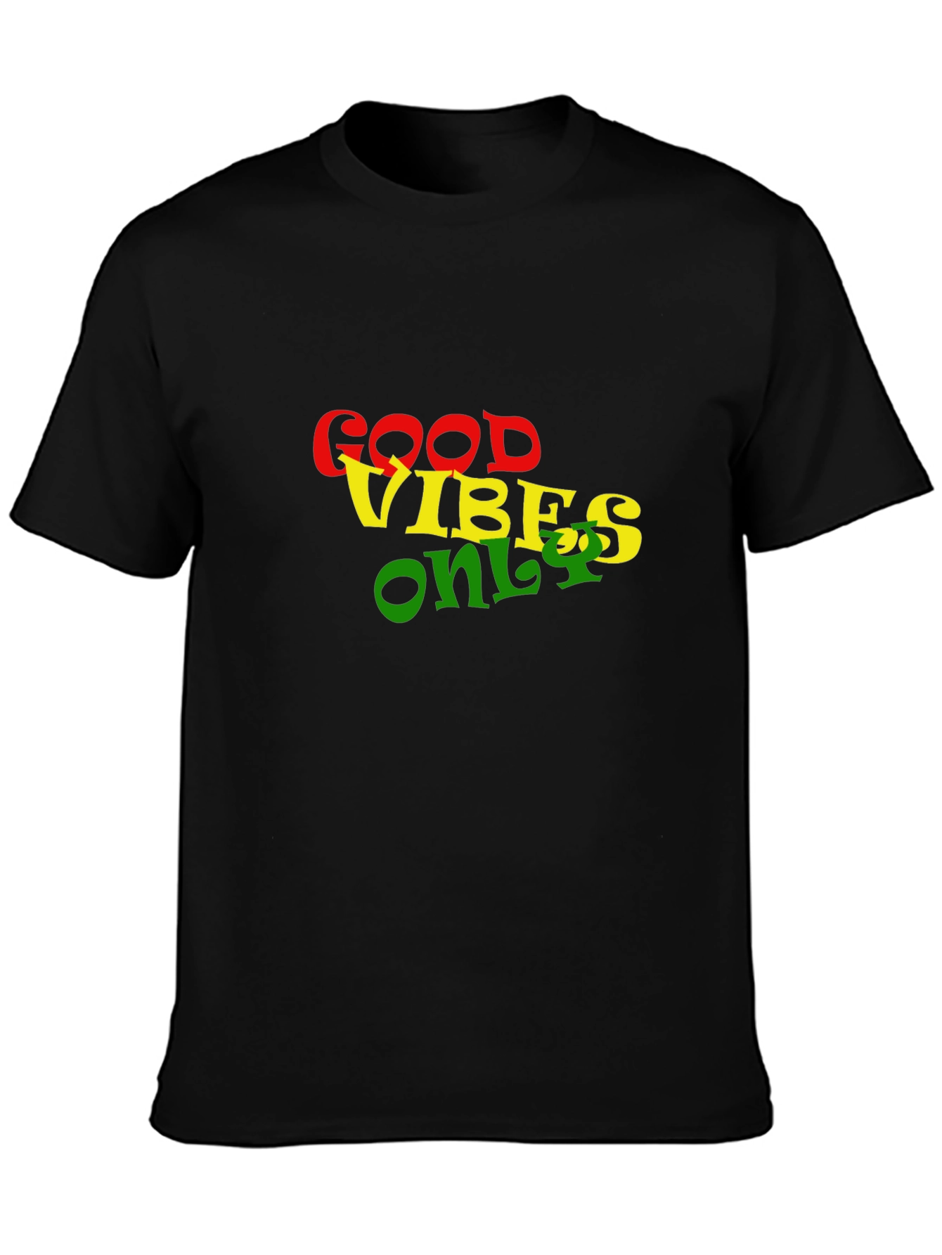 Good Vibes Only Black Graphic T-Shirt