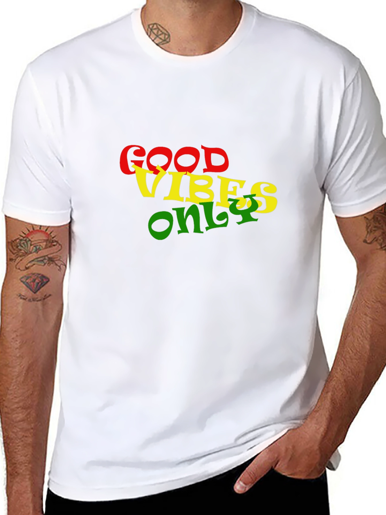 Good Vibes Only Black Graphic T-Shirt