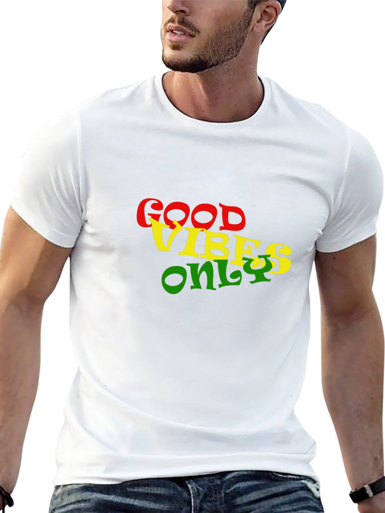 Good Vibes Only Black Graphic T-Shirt