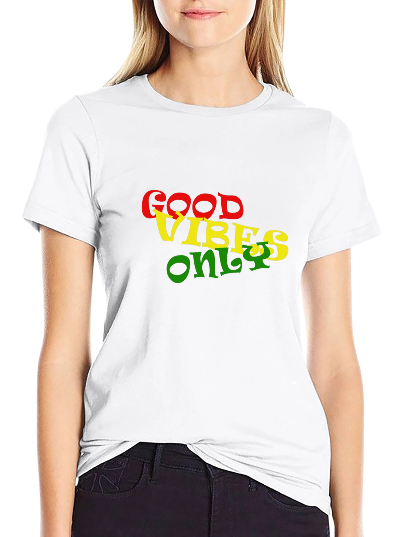Good Vibes Only Black Graphic T-Shirt
