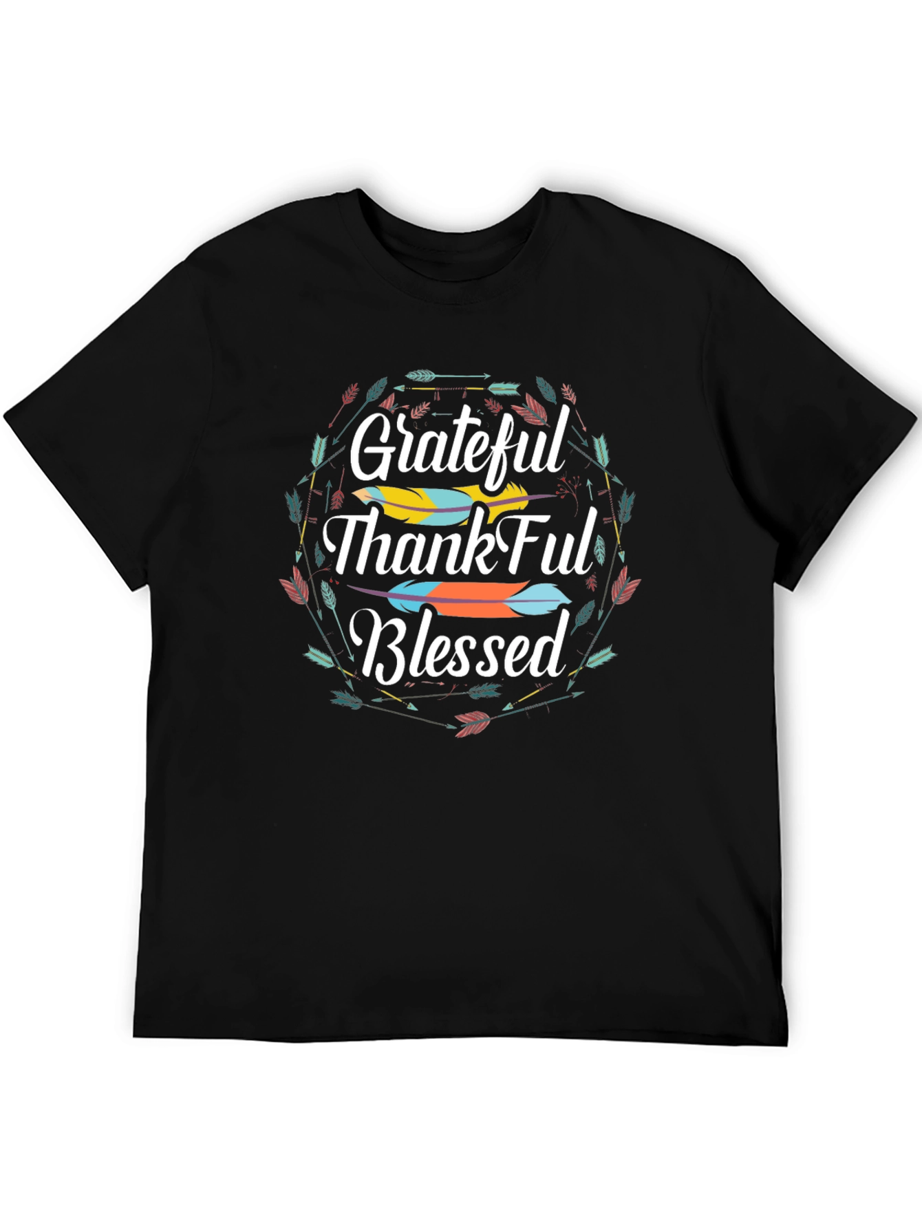 Grateful Thankful Blessed Graphic T-Shirt