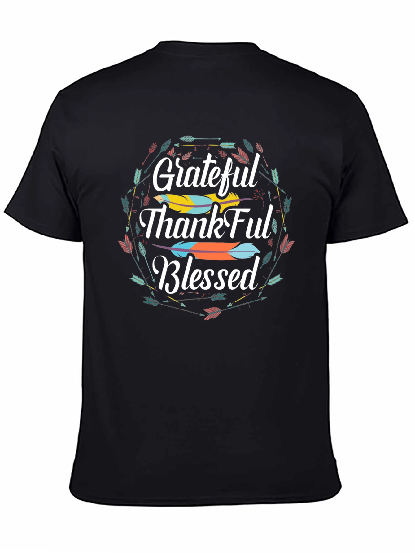 Grateful Thankful Blessed Graphic T-Shirt