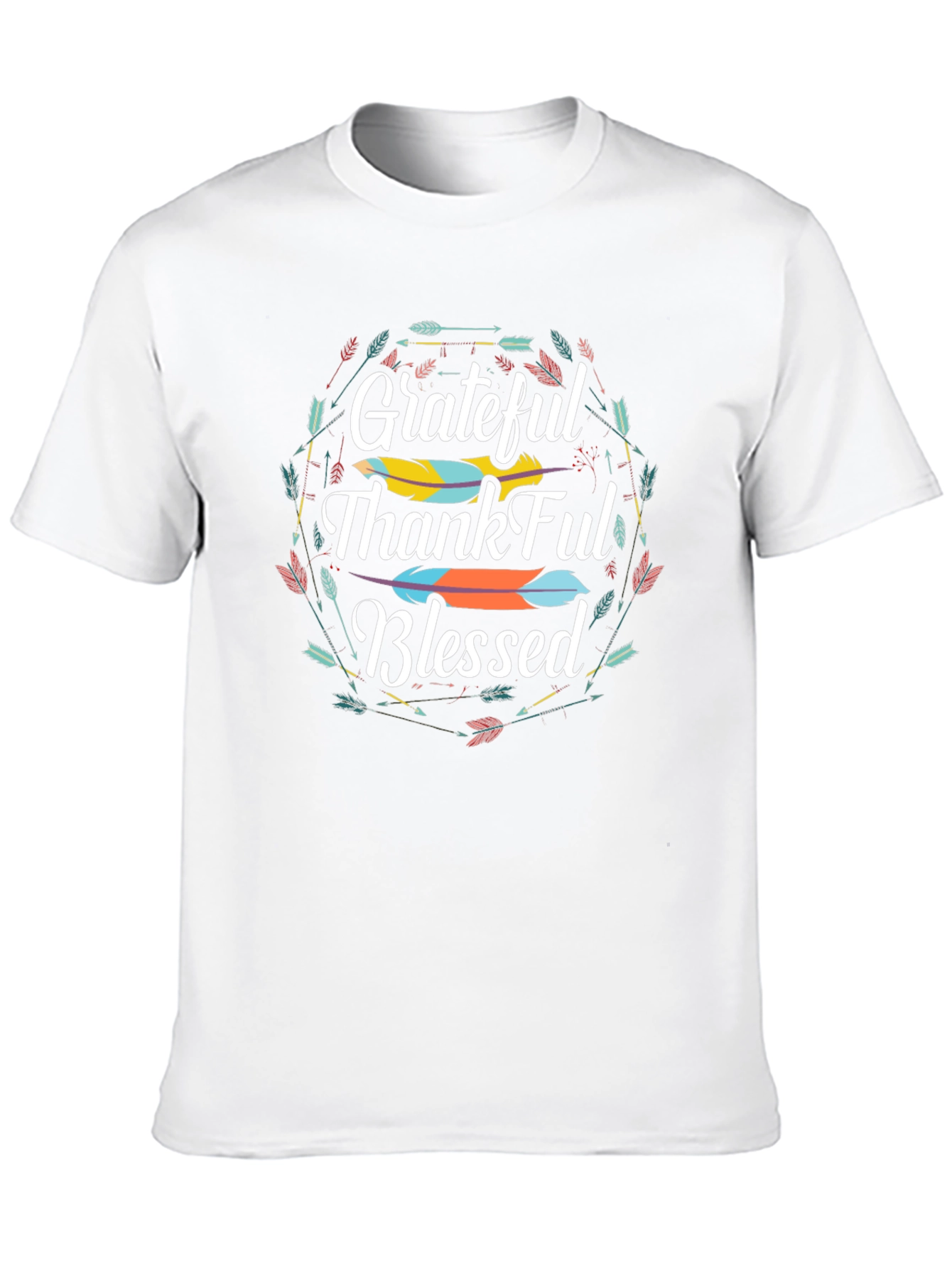 Grateful Thankful Blessed Graphic T-Shirt