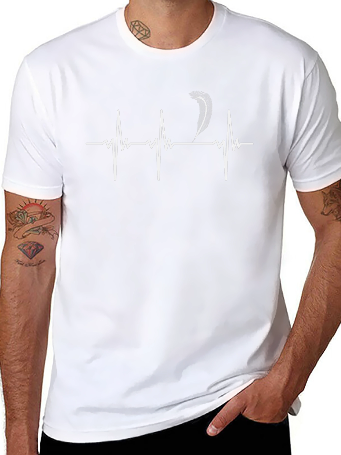 Heartbeat Feather Graphic Tee