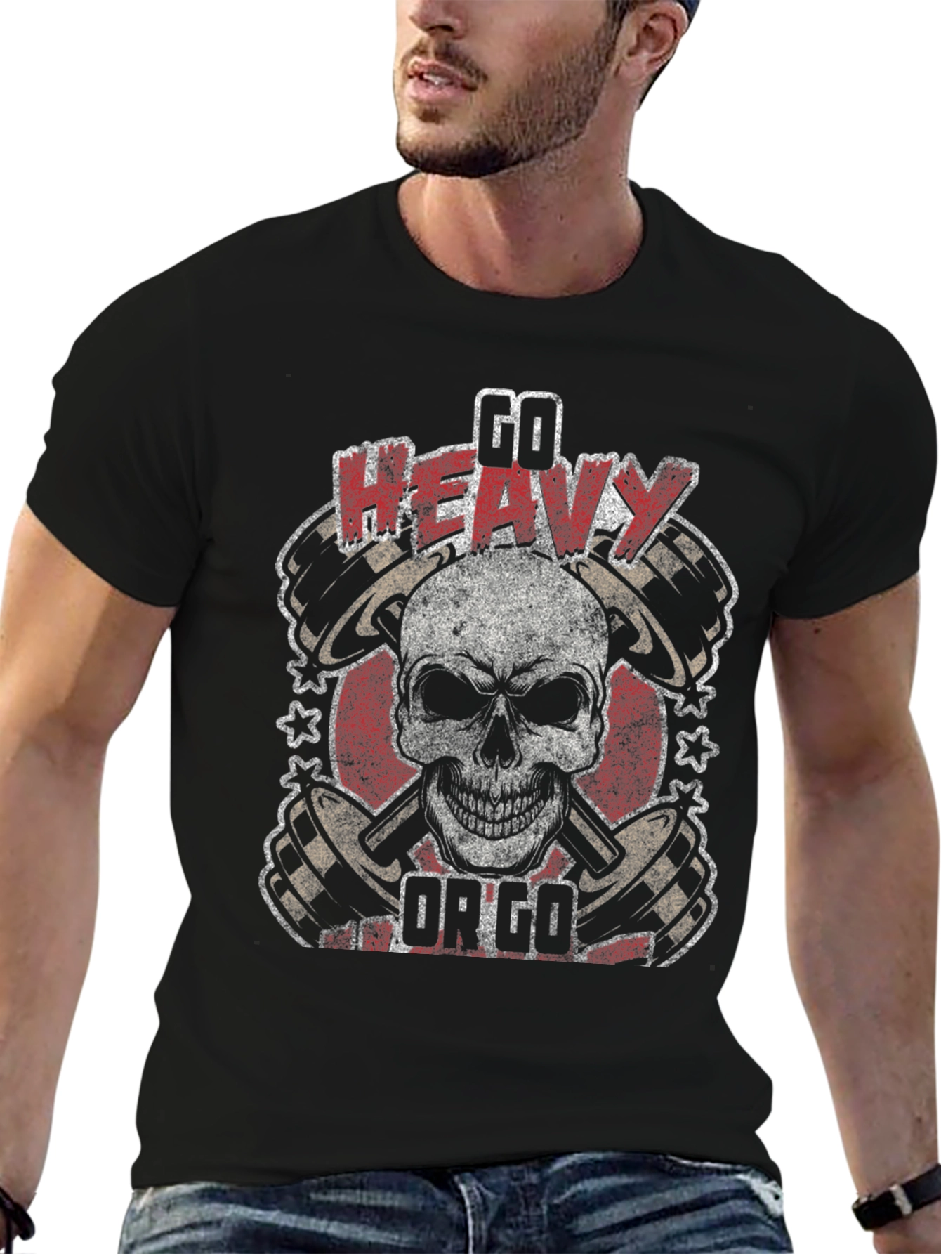Go Heavy Or Go Home Graphic Tee