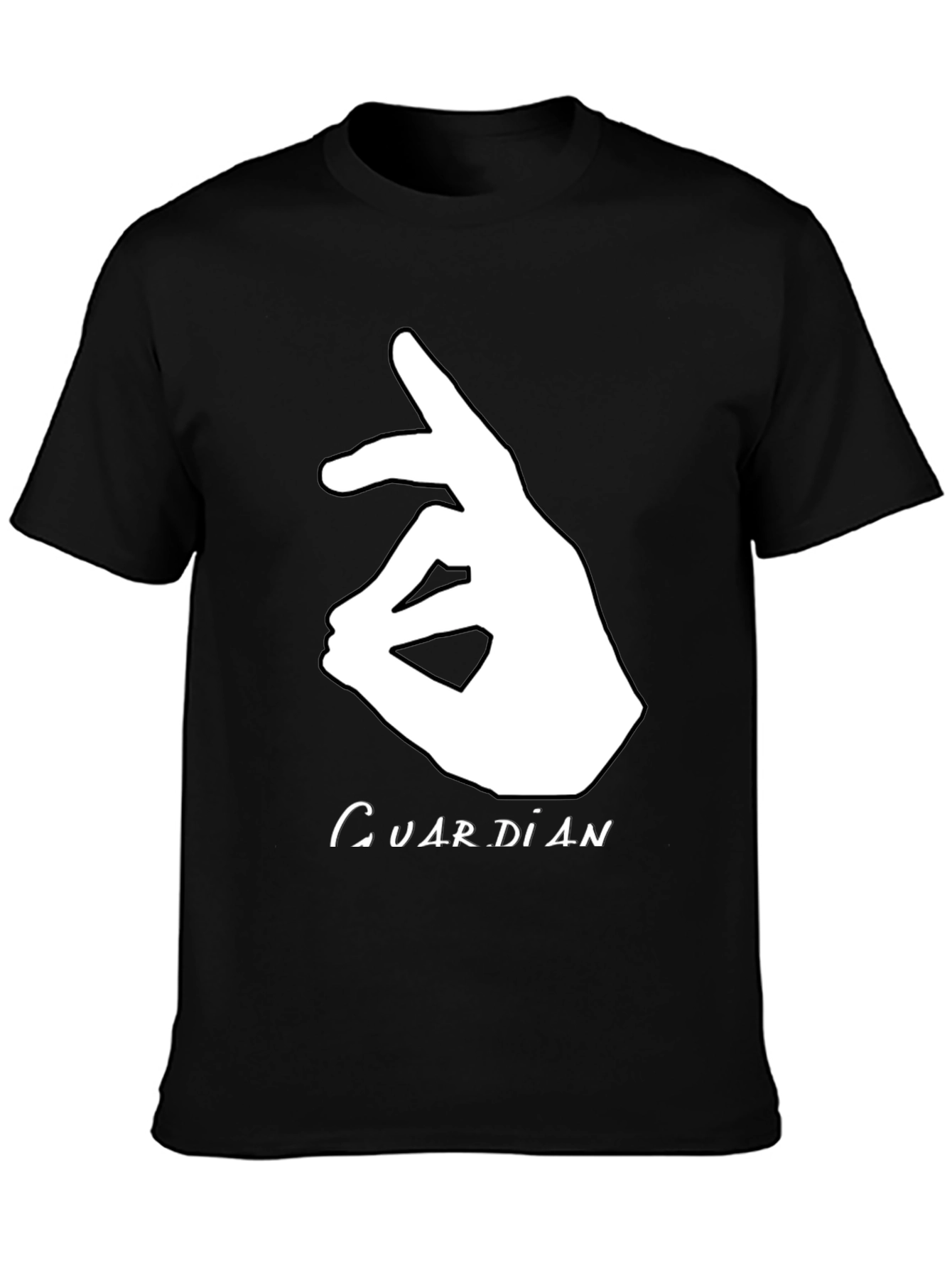 Guardian Hand Gesture Graphic Black Tee