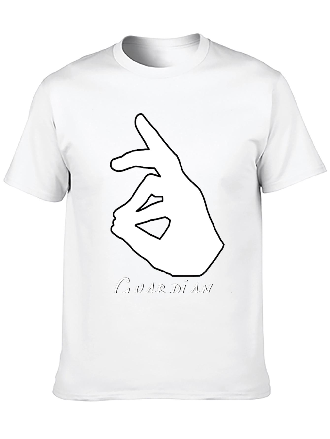 Guardian Hand Gesture Graphic Black Tee