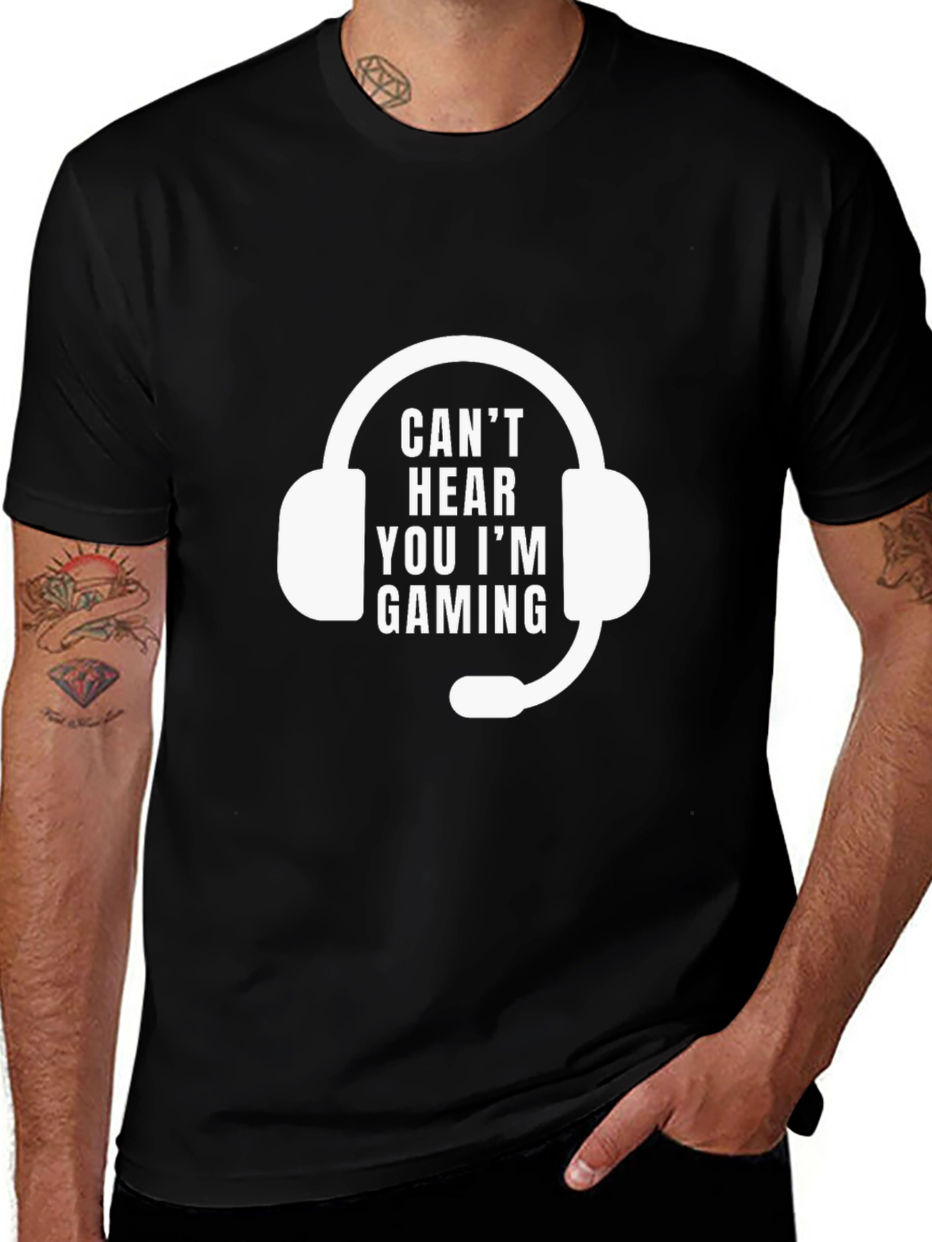Gaming Headset T-Shirt - Cant Hear You Im Gaming