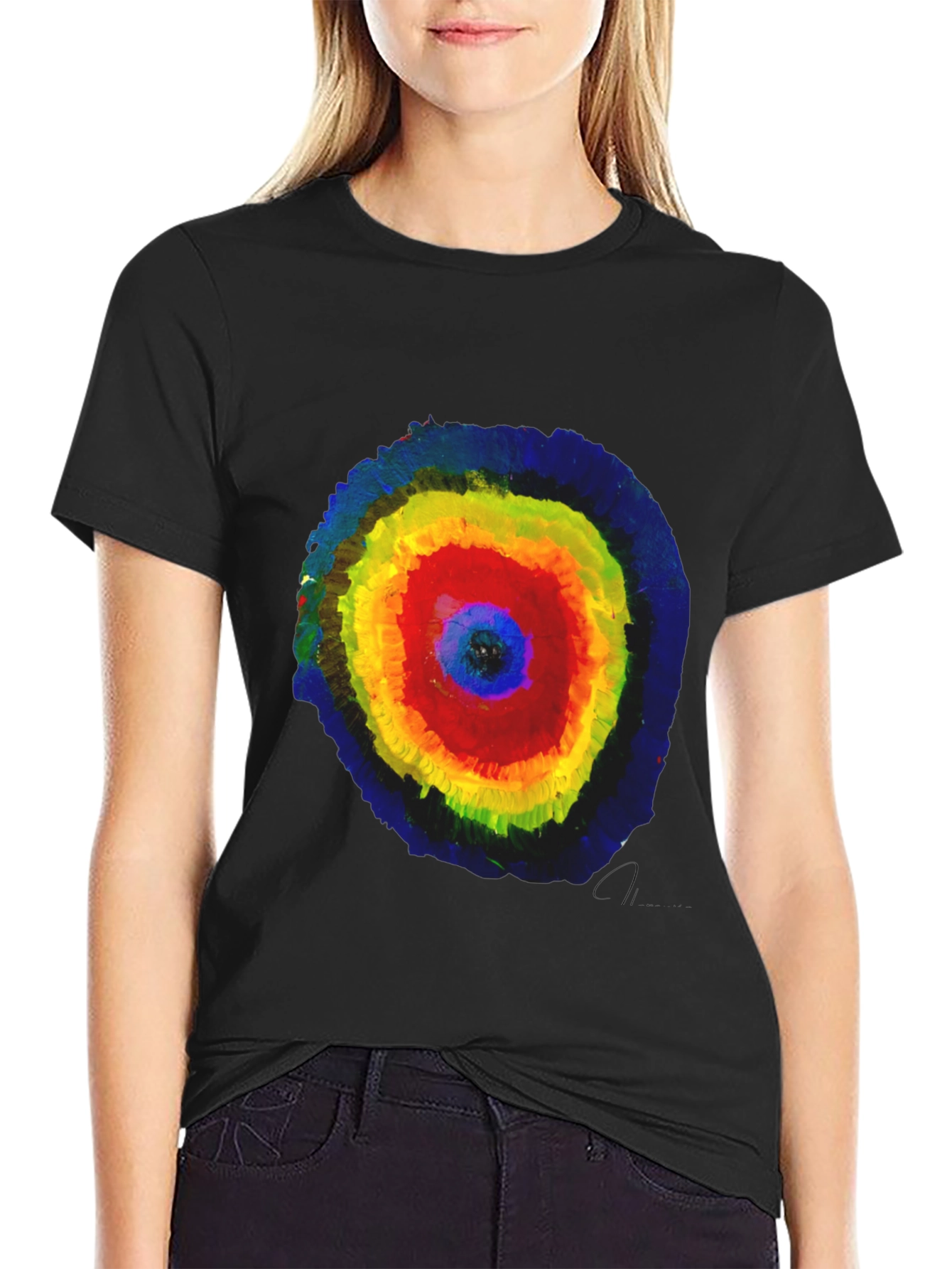 Abstract Circle Graphic Print T-Shirt