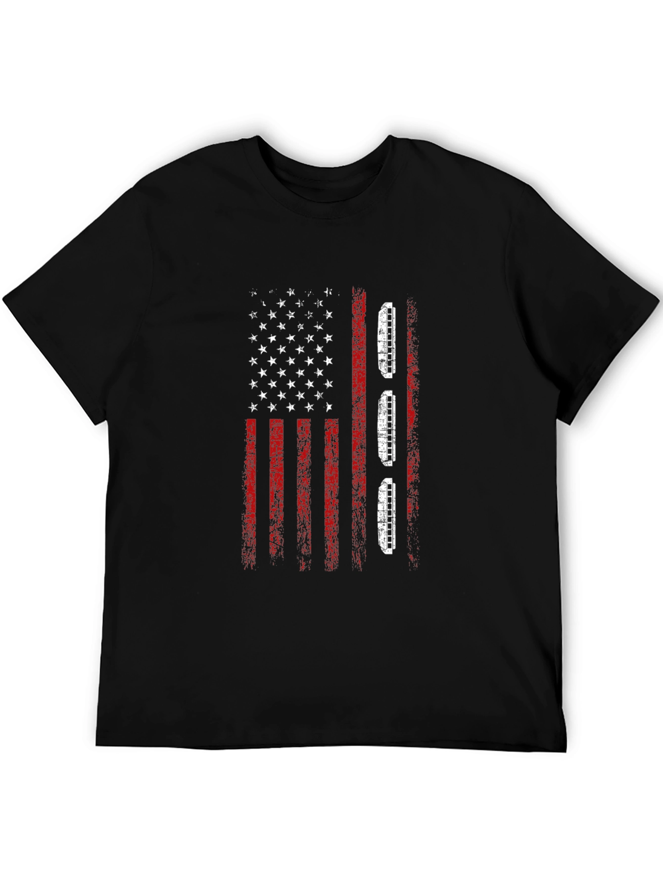American Flag Harmonica T-Shirt