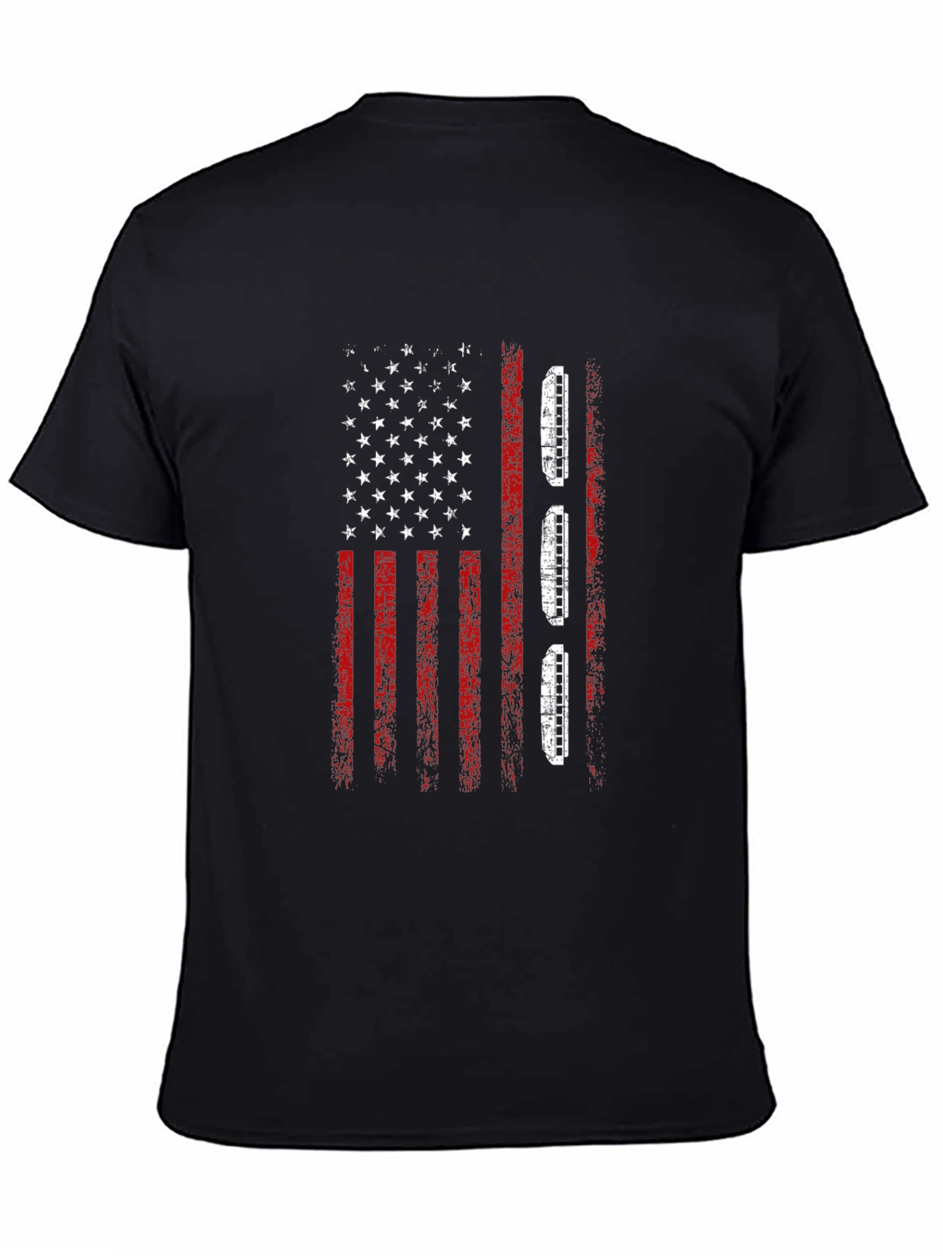 American Flag Harmonica T-Shirt