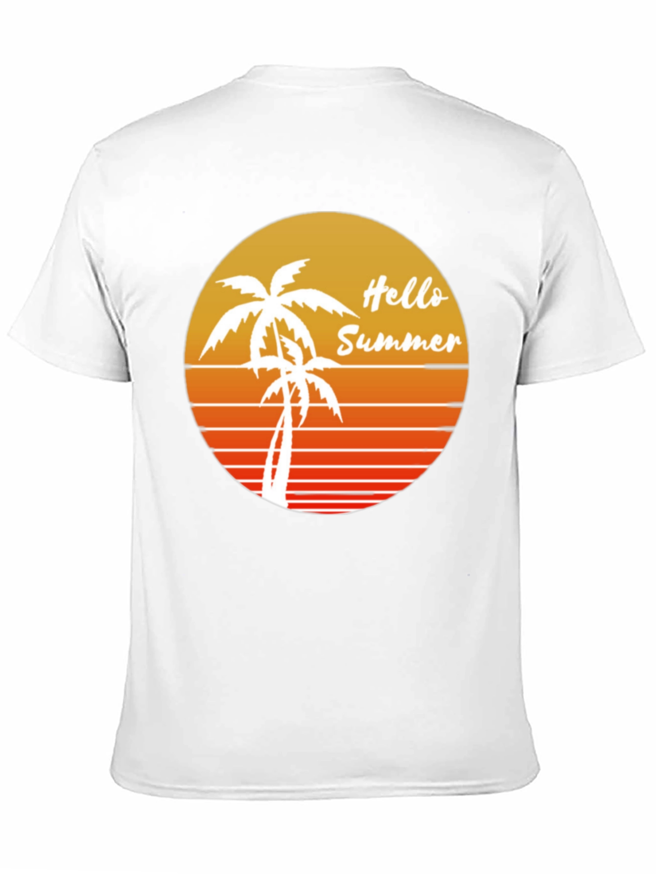 Hello Summer Graphic Tee - Black Cotton Shirt
