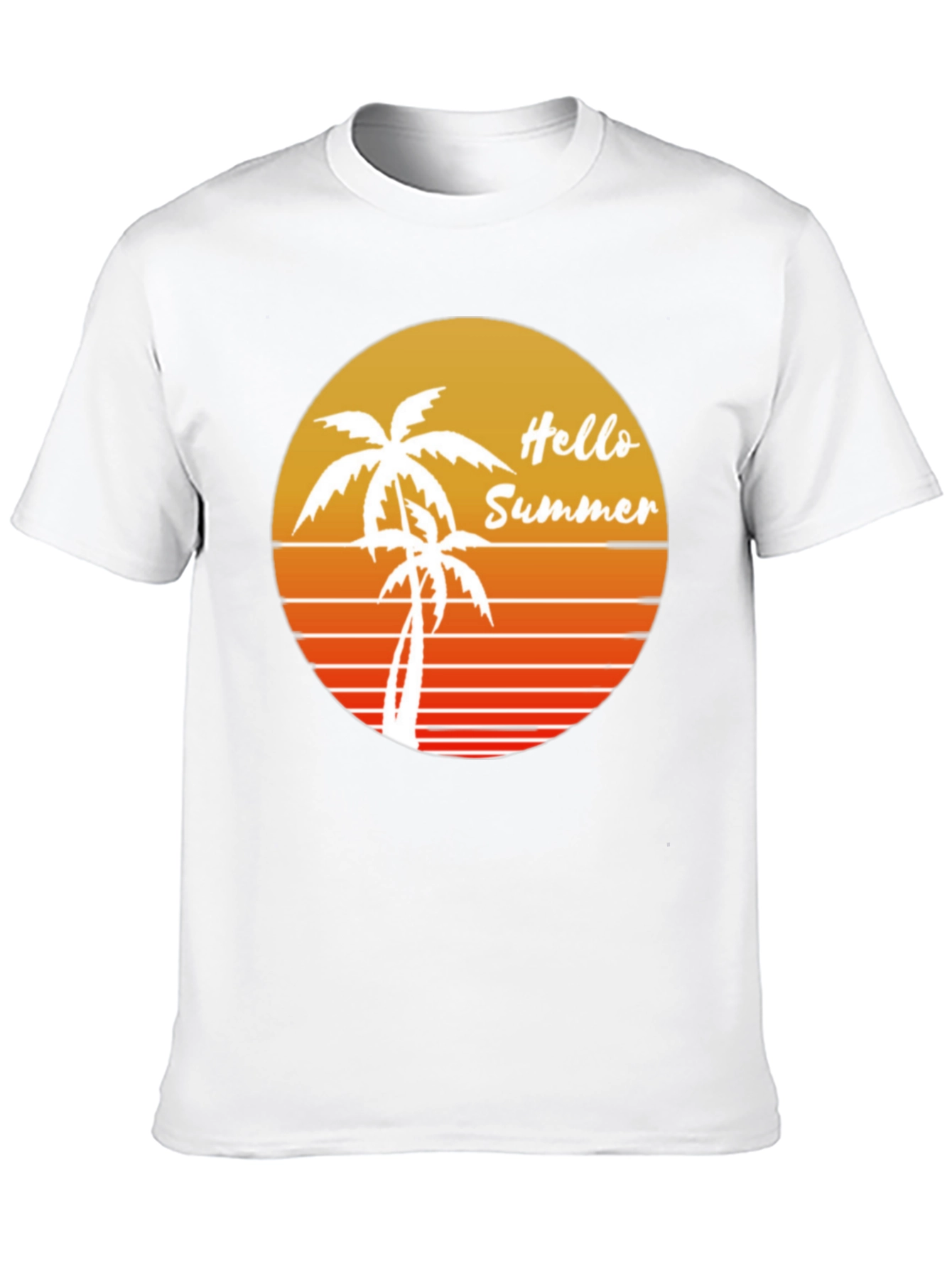 Hello Summer Graphic Tee - Black Cotton Shirt