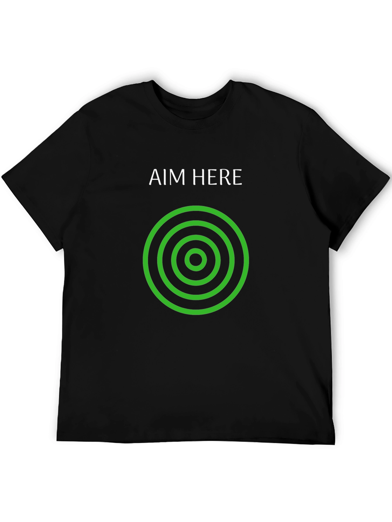 Aim Here T-Shirt - Black Graphic Tee