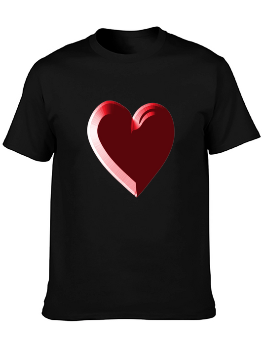 Heart Graphic Black Tee - Stylish Casual Wear