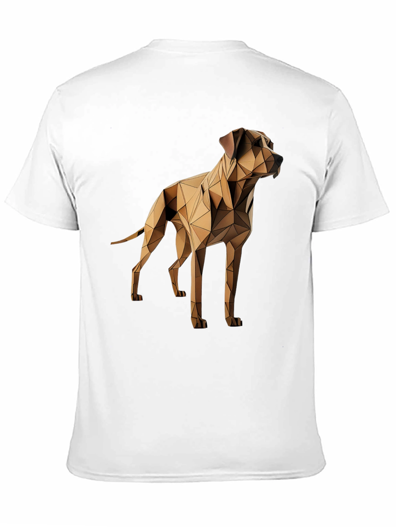 Geometric Dog Graphic Tee - Black