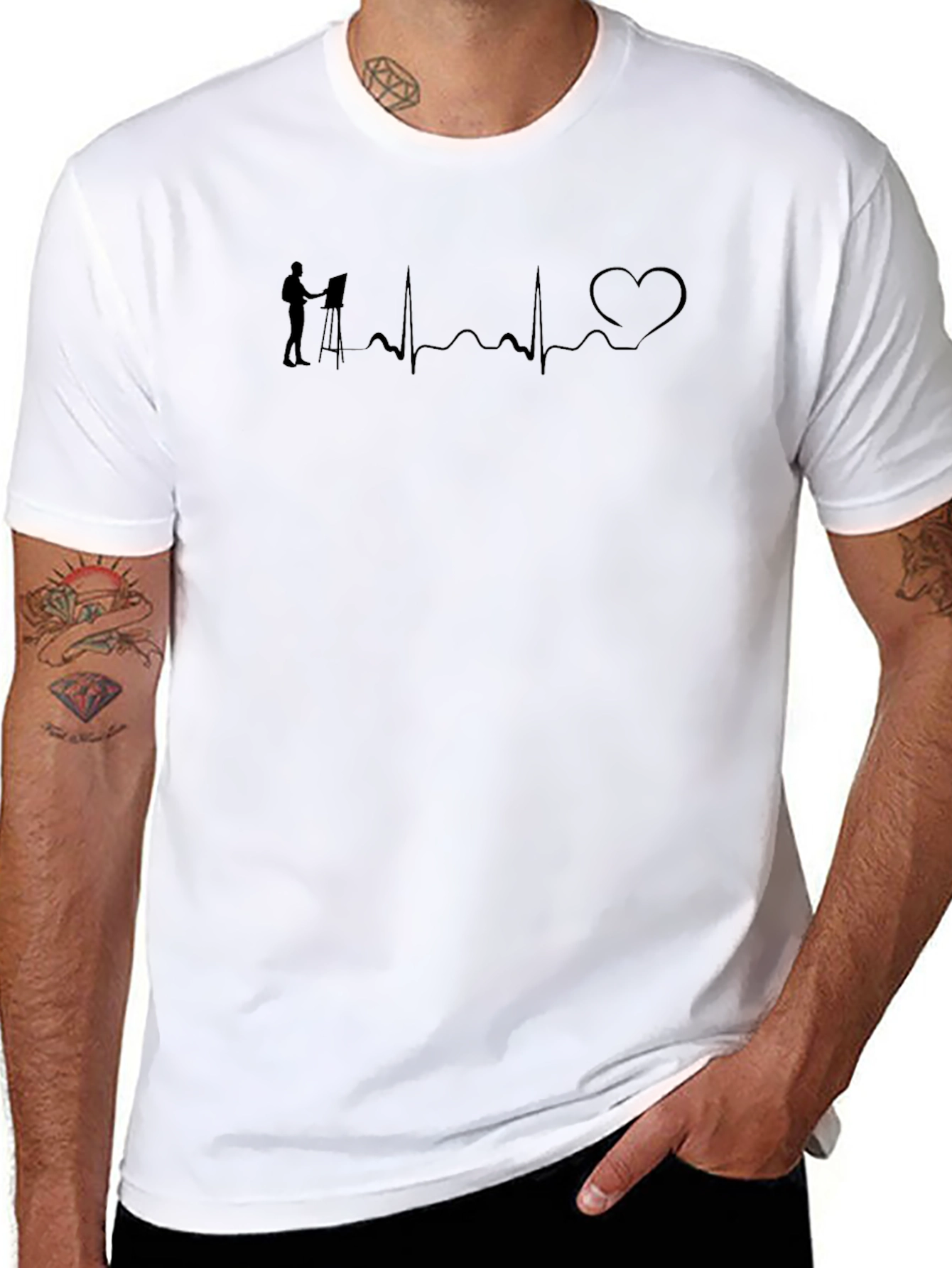 Artist Heartbeat Black T-Shirt