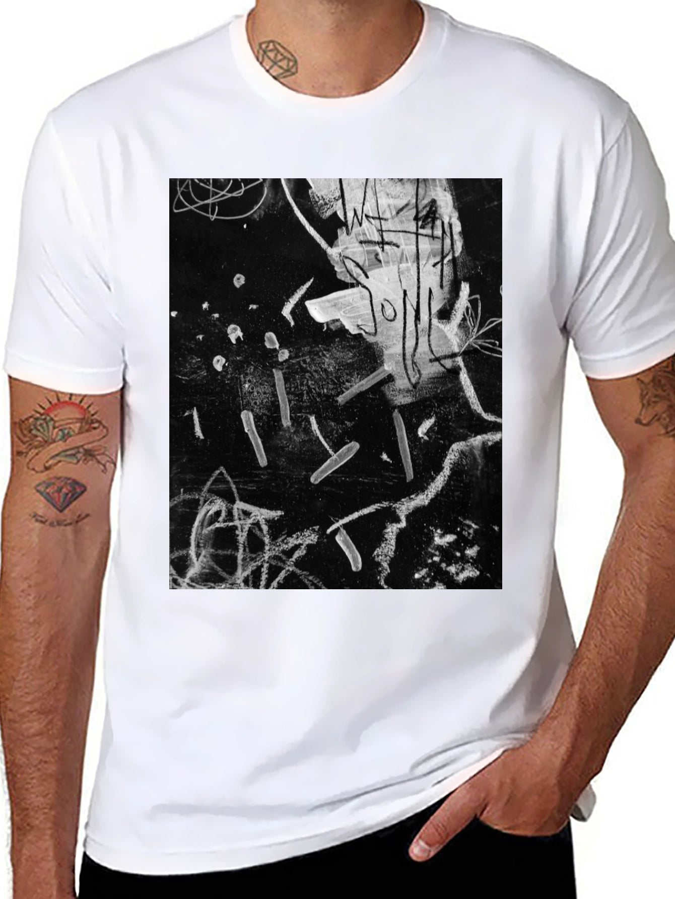 Abstract Art Black T-Shirt