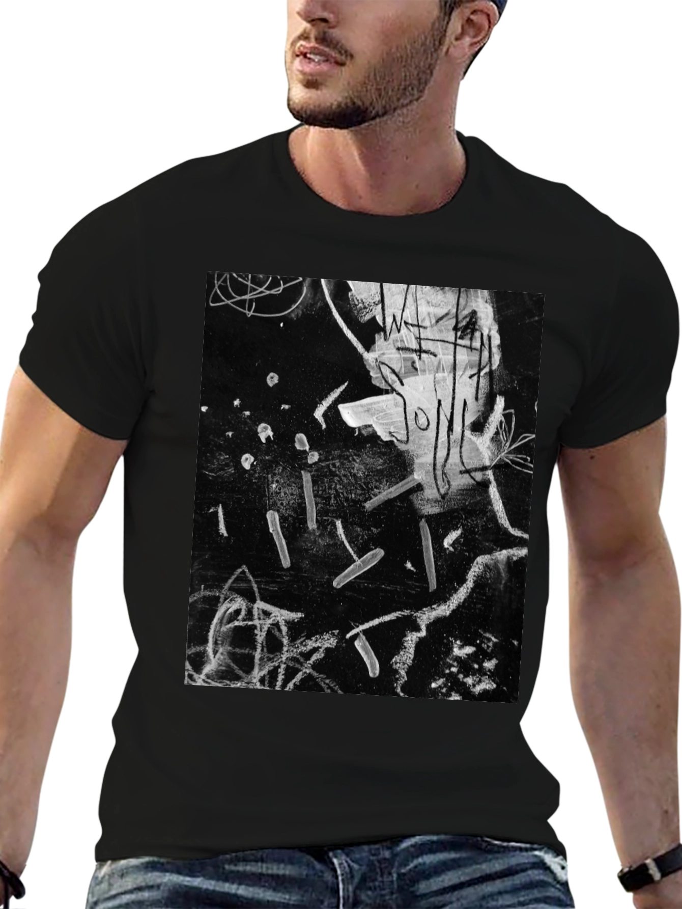 Abstract Art Black T-Shirt