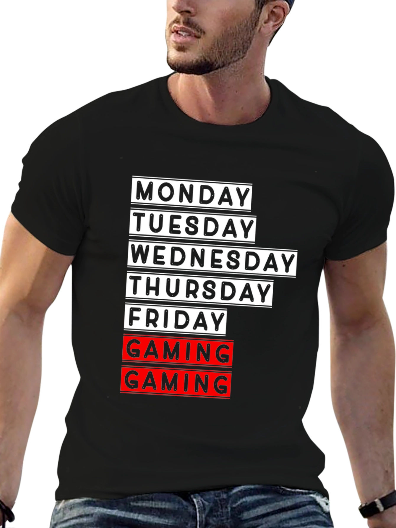 Gaming Days Graphic T-Shirt - Black