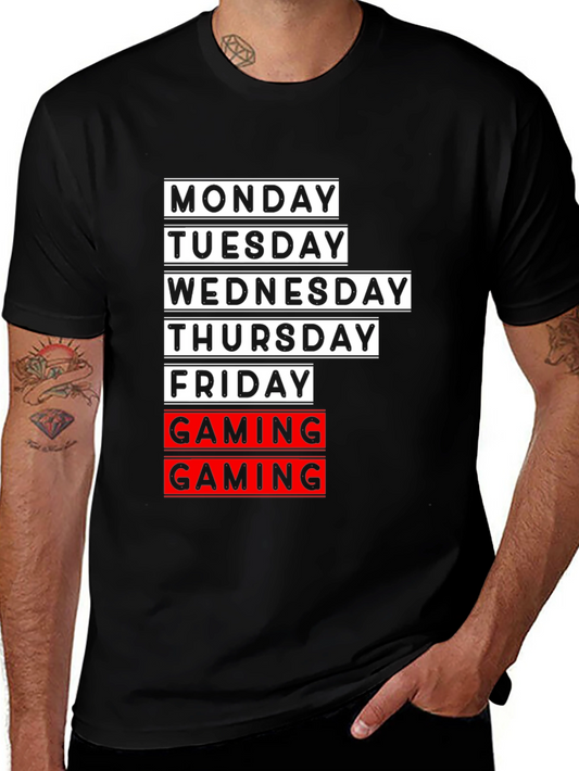 Gaming Days Graphic T-Shirt - Black