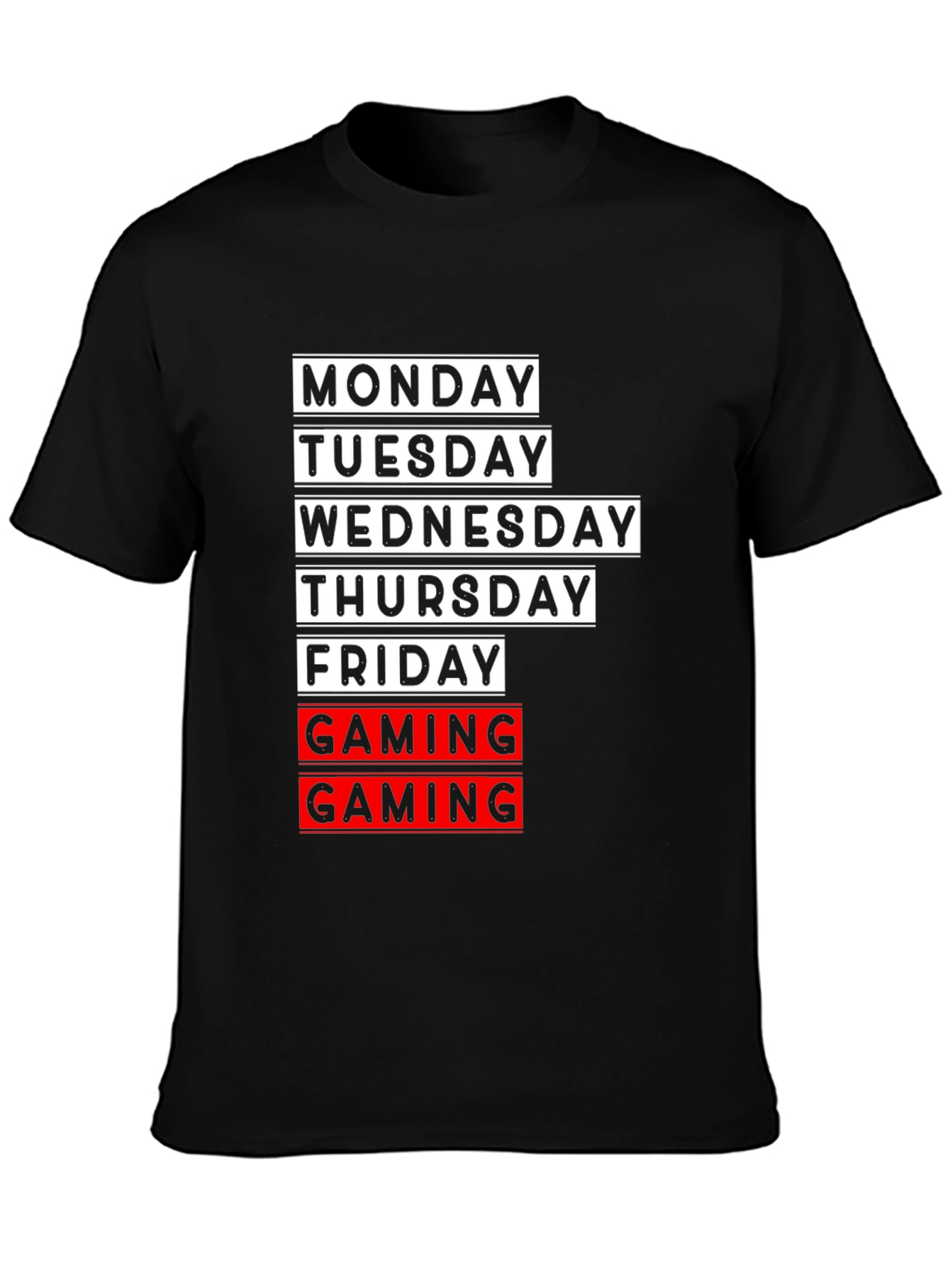 Gaming Days Graphic T-Shirt - Black