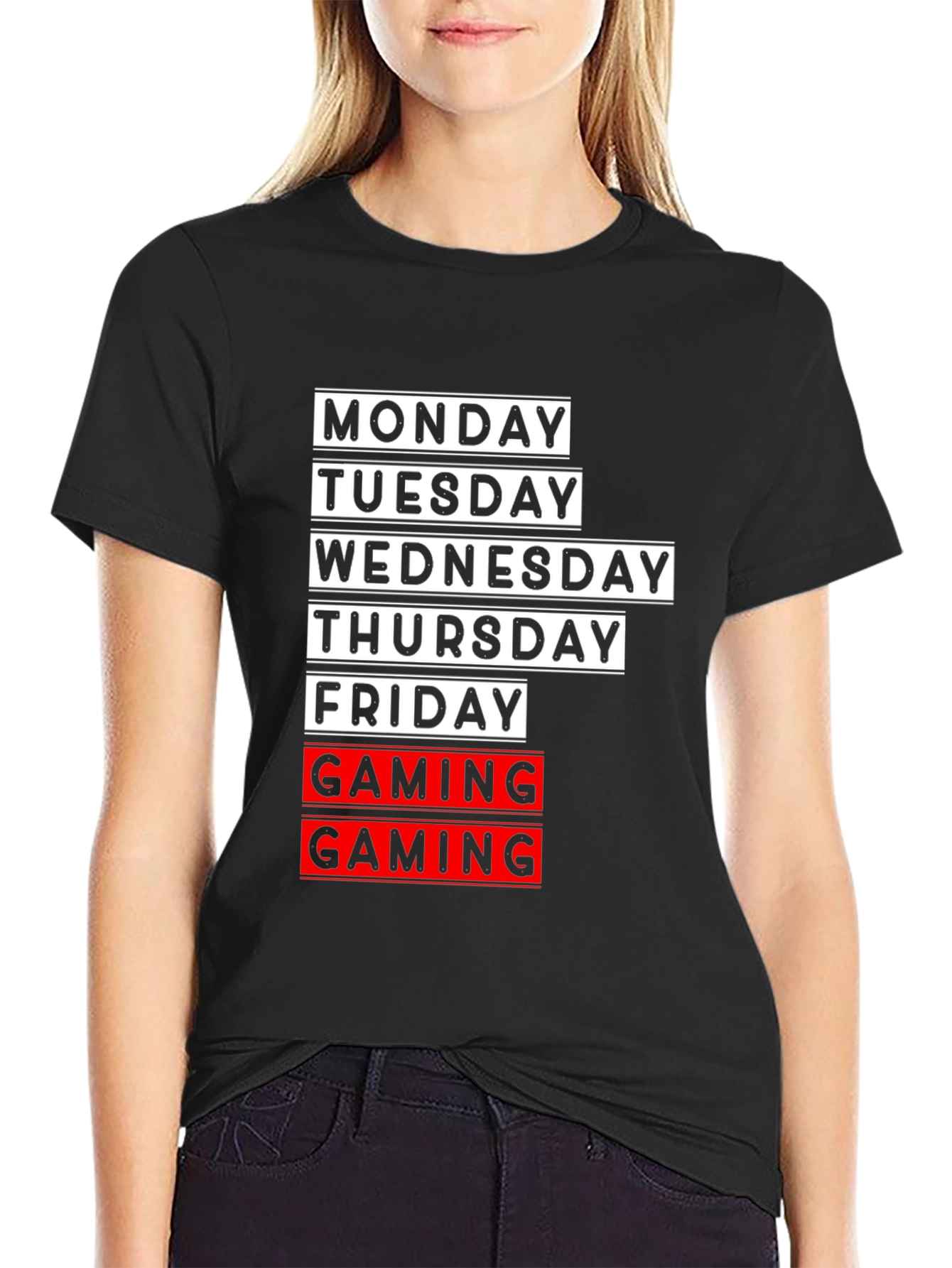 Gaming Days Graphic T-Shirt - Black