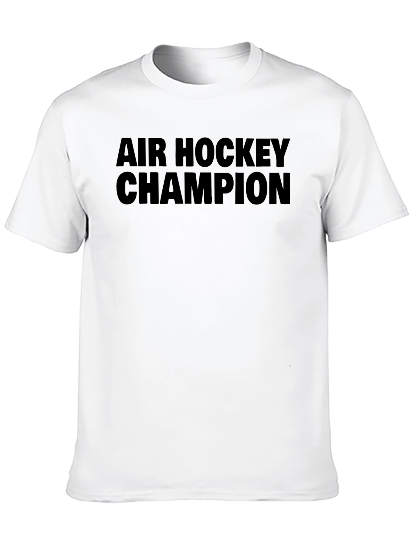 Air Hockey Champion T-Shirt - Black Crew Neck