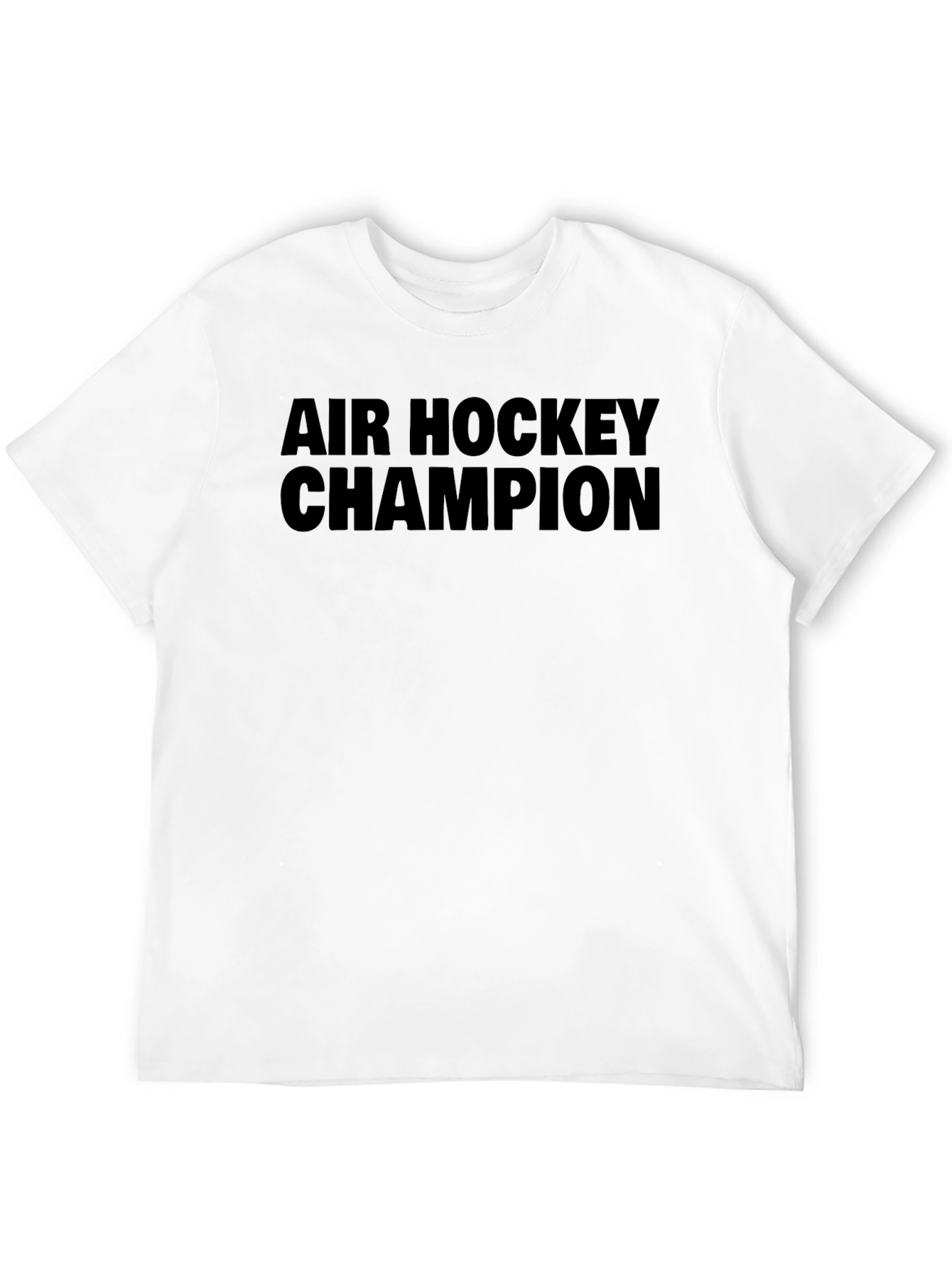 Air Hockey Champion T-Shirt - Black Crew Neck
