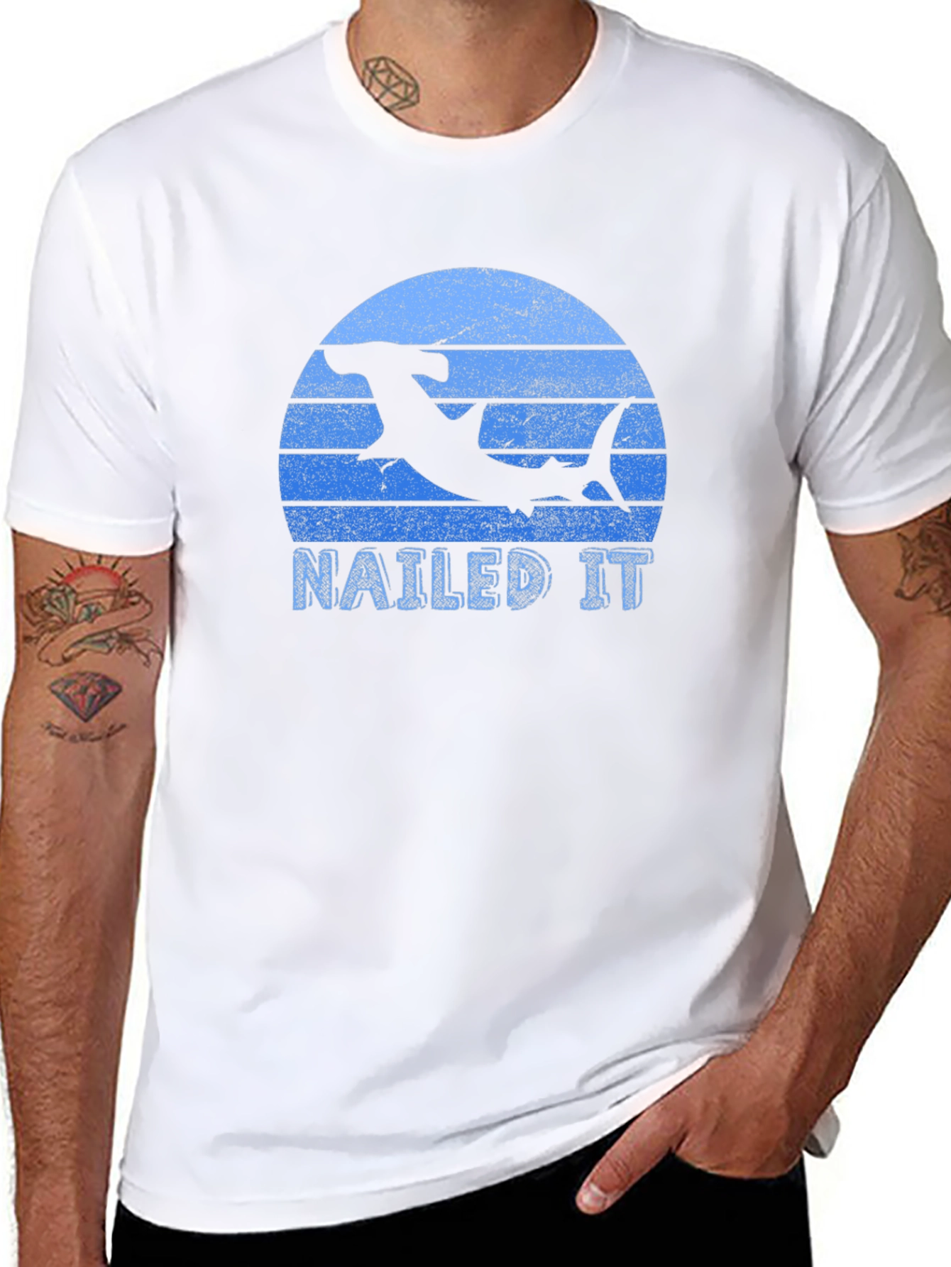 Hammerhead Shark Nailed It Graphic Tee