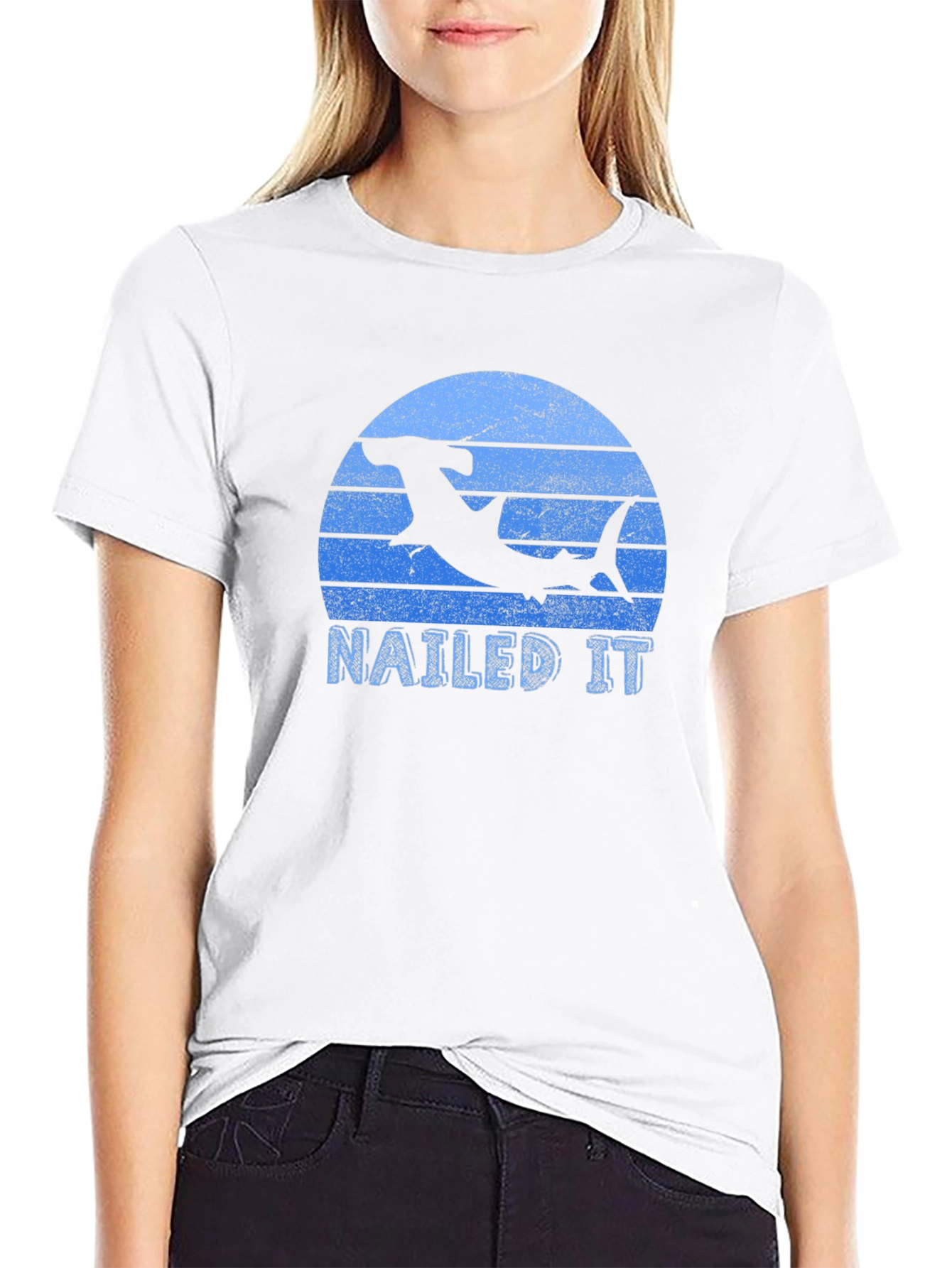 Hammerhead Shark Nailed It Graphic Tee
