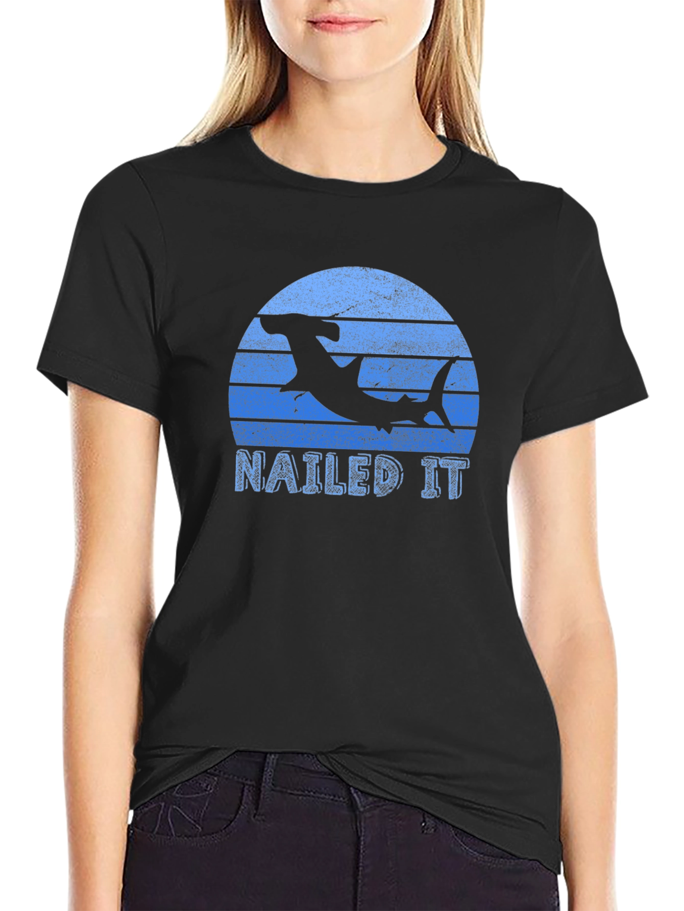 Hammerhead Shark Nailed It Graphic Tee