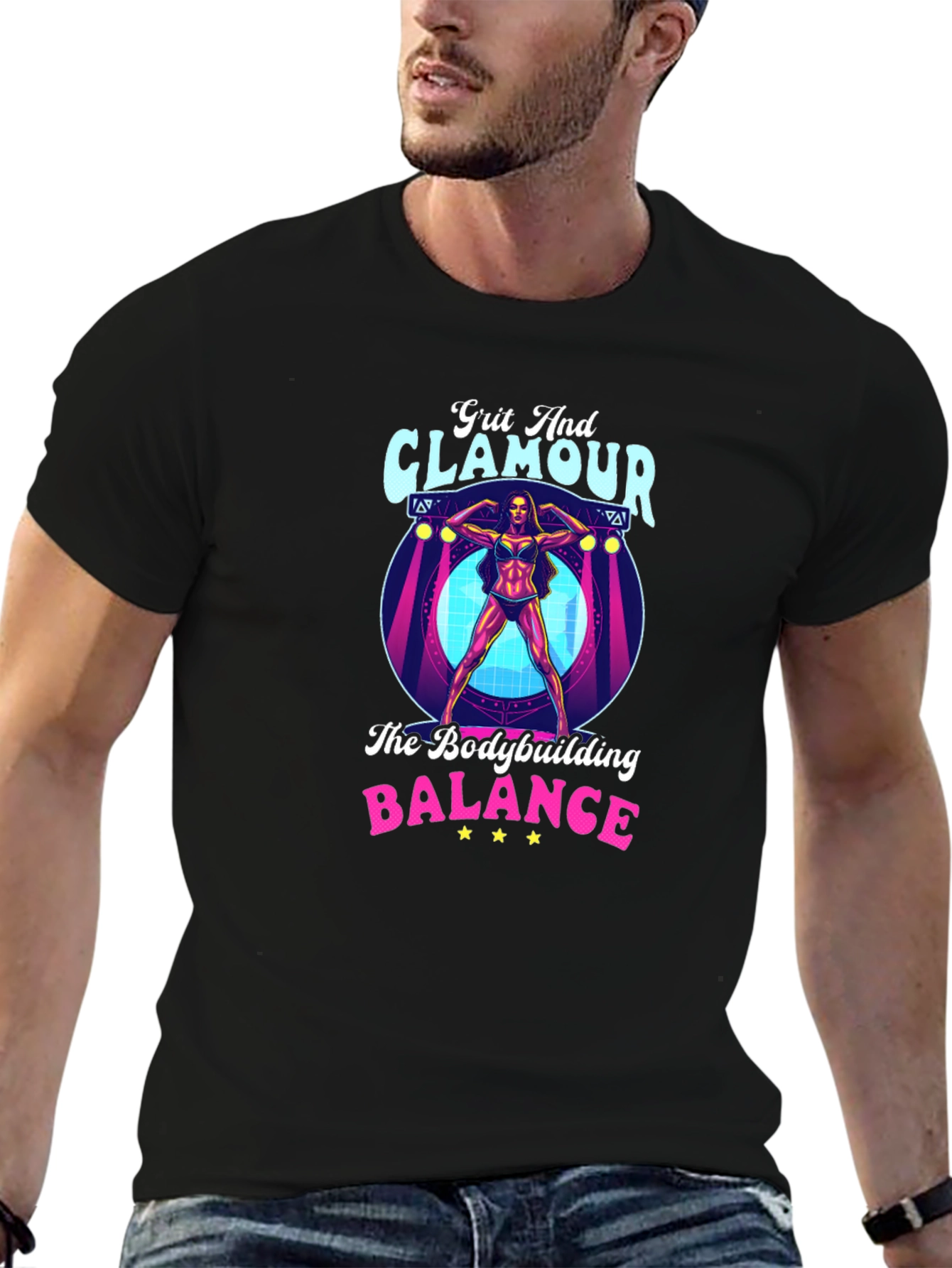 Grit & Glamour Bodybuilding T-Shirt