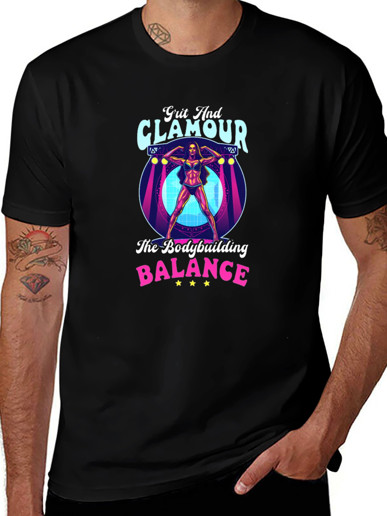 Grit & Glamour Bodybuilding T-Shirt