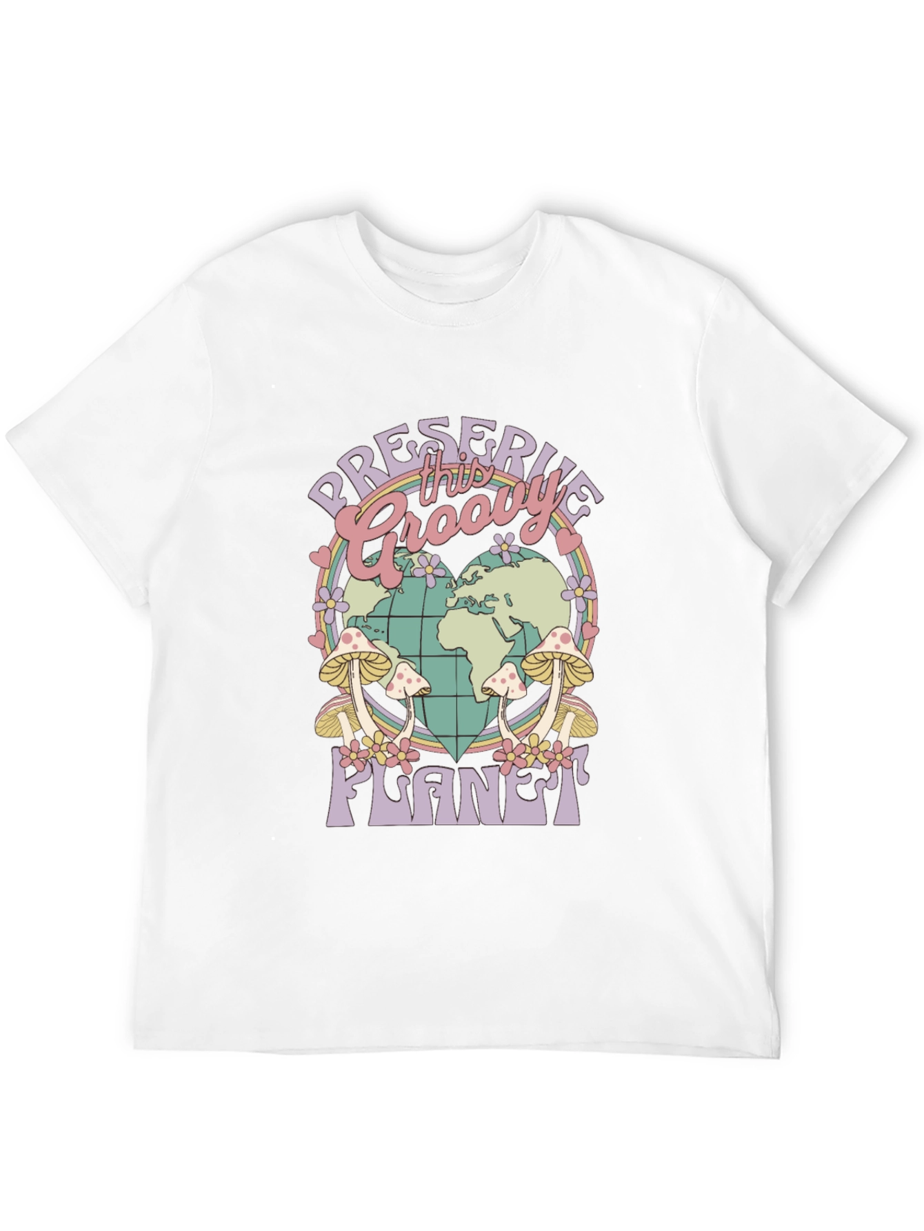 Groovy Planet T-Shirt - Retro Earth Day Tee