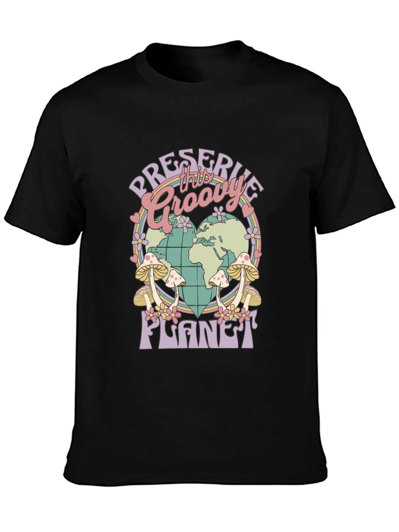 Groovy Planet T-Shirt - Retro Earth Day Tee