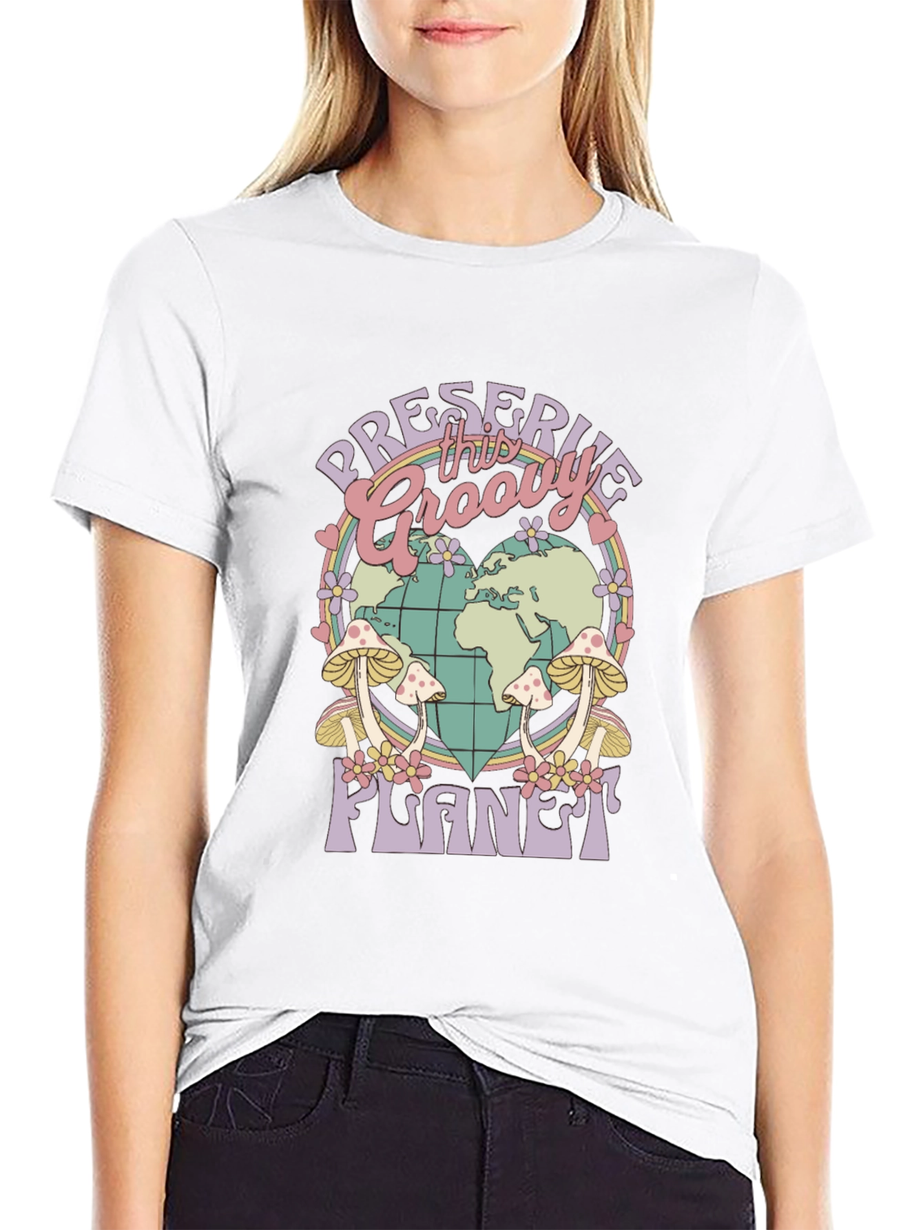 Groovy Planet T-Shirt - Retro Earth Day Tee