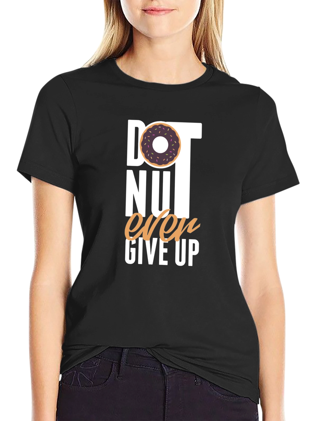 Donut Ever Give Up Graphic Tee