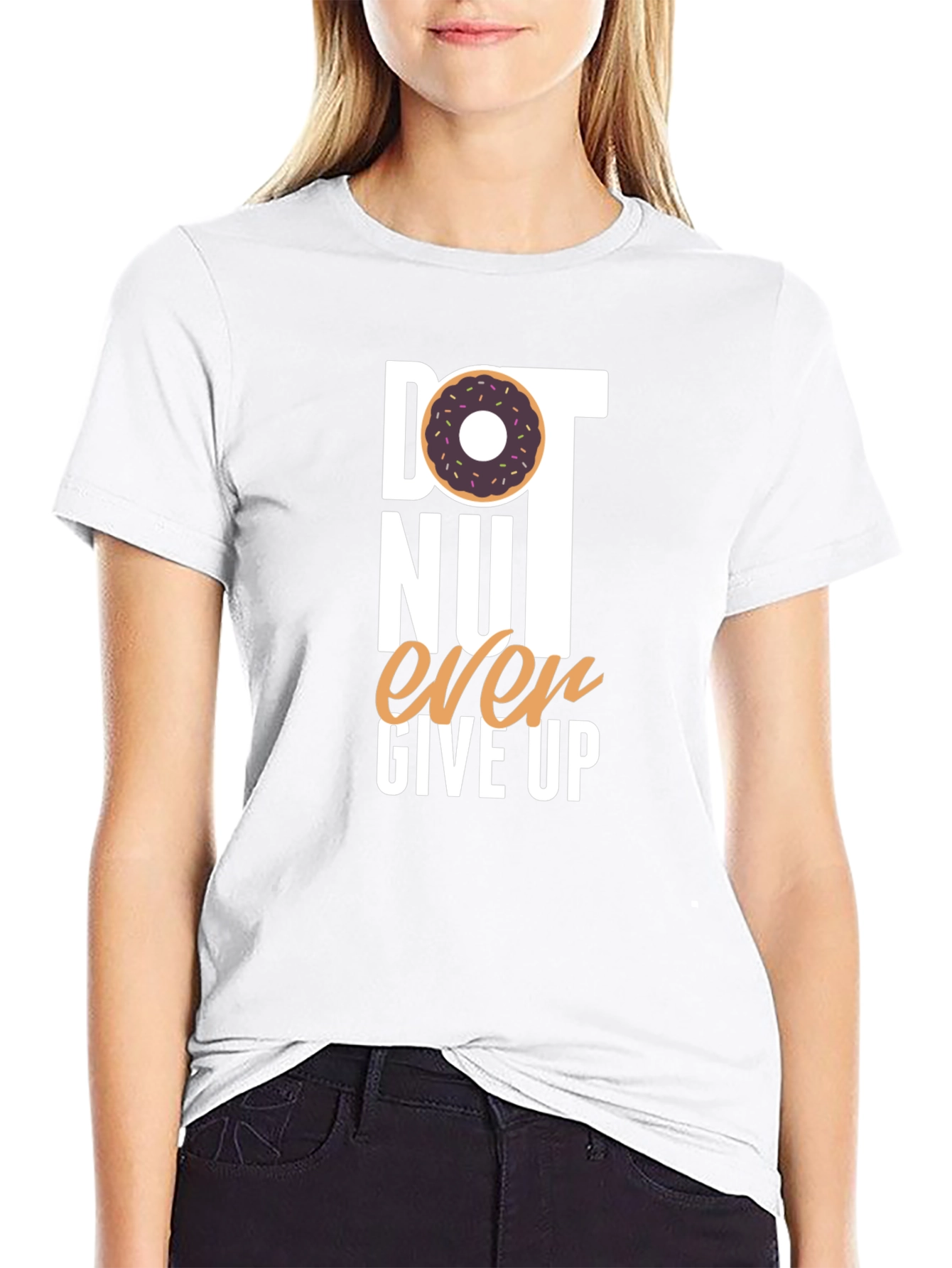 Donut Ever Give Up Graphic Tee