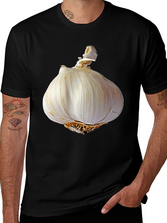 Garlic Graphic Tee - Stylish Culinary Humor T-Shirt
