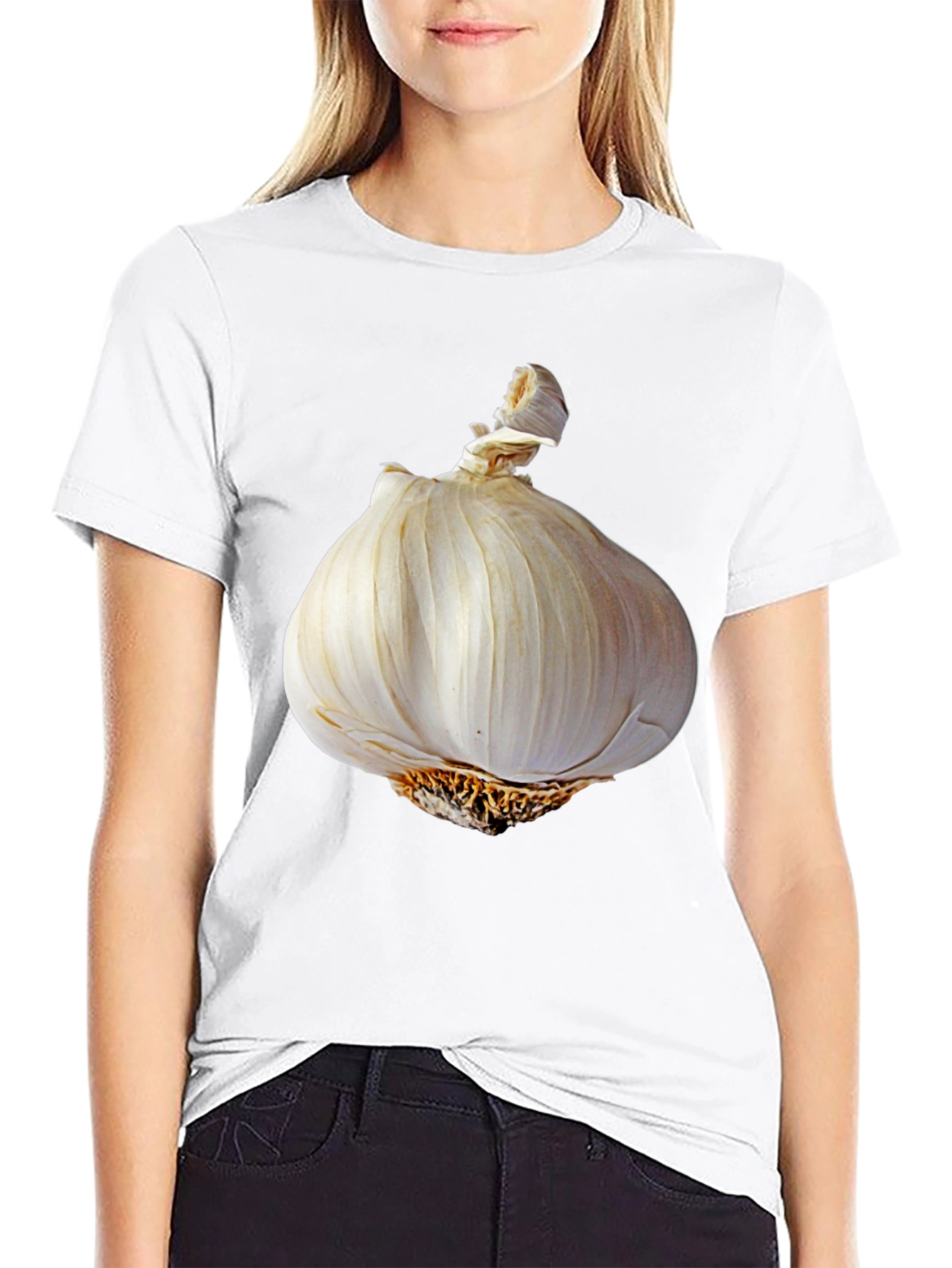 Garlic Graphic Tee - Stylish Culinary Humor T-Shirt