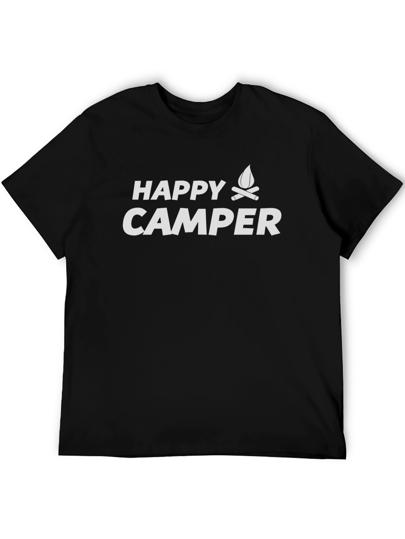 Happy Camper Black Graphic T-Shirt
